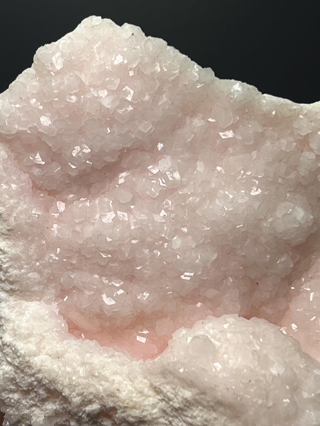 Pink Rhodocrosite With Calcite Specimen - Crystal Gemstone AE 