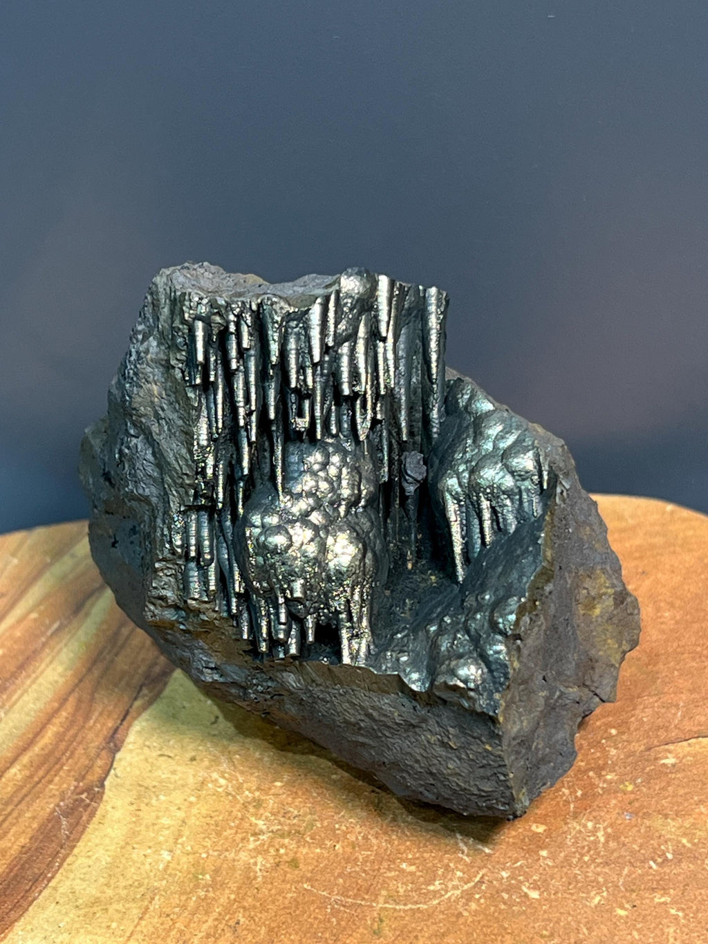 Showy Golden Color Stalactite Goethite Specimen, For Special Collection - Crystal Gemstone AE 