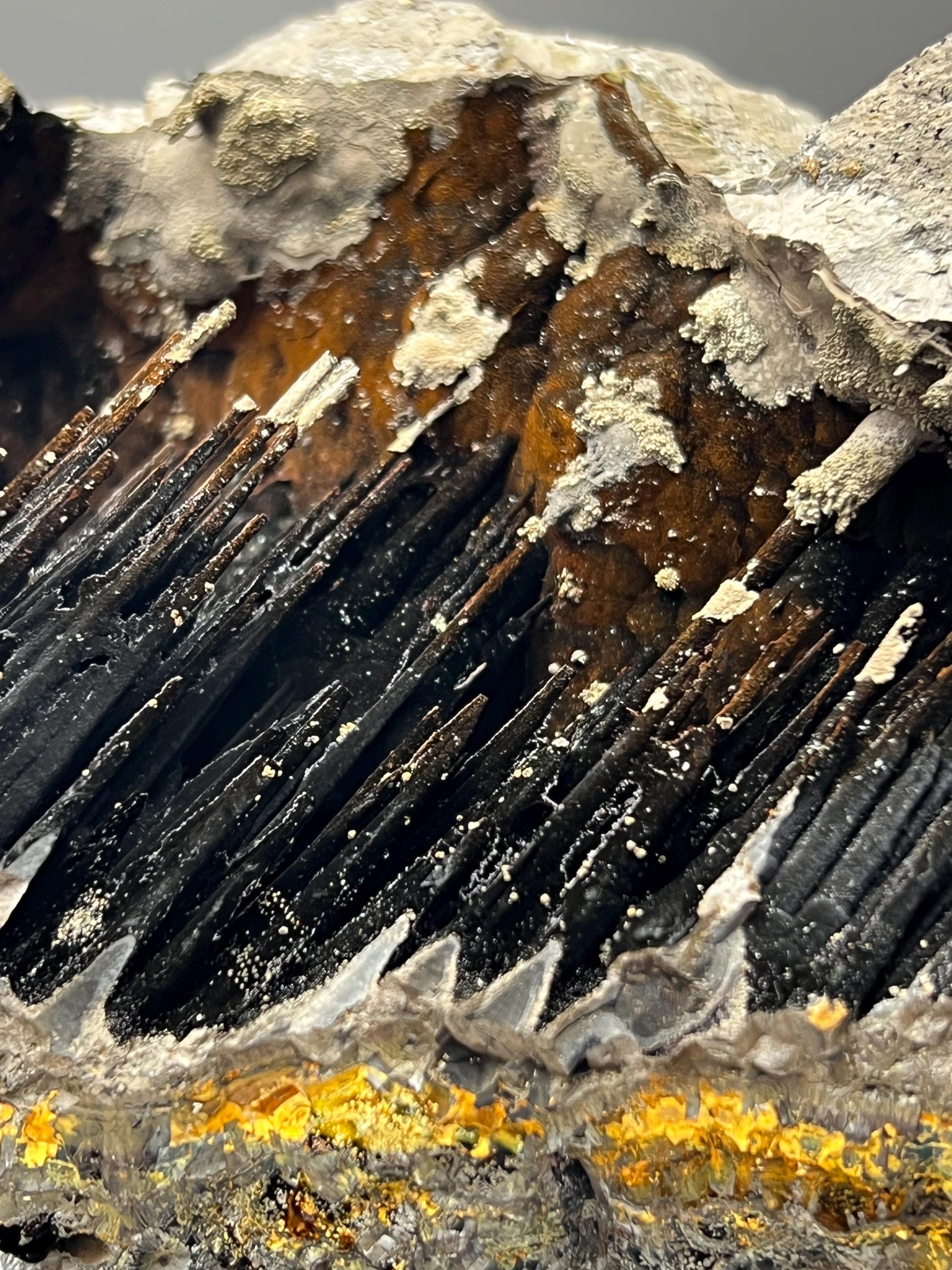 Museum Grade! Limonite And Specularite With Velvet Function Stalactite Goethite Specimen, For Special Collection - Crystal Gemstone AE 