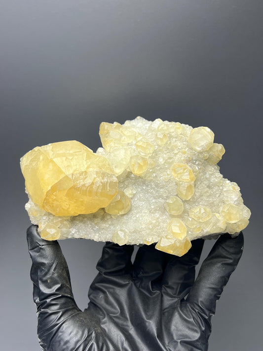 Dogtooth Calcite Specimen: Golden Yellow Crystal, Turkey