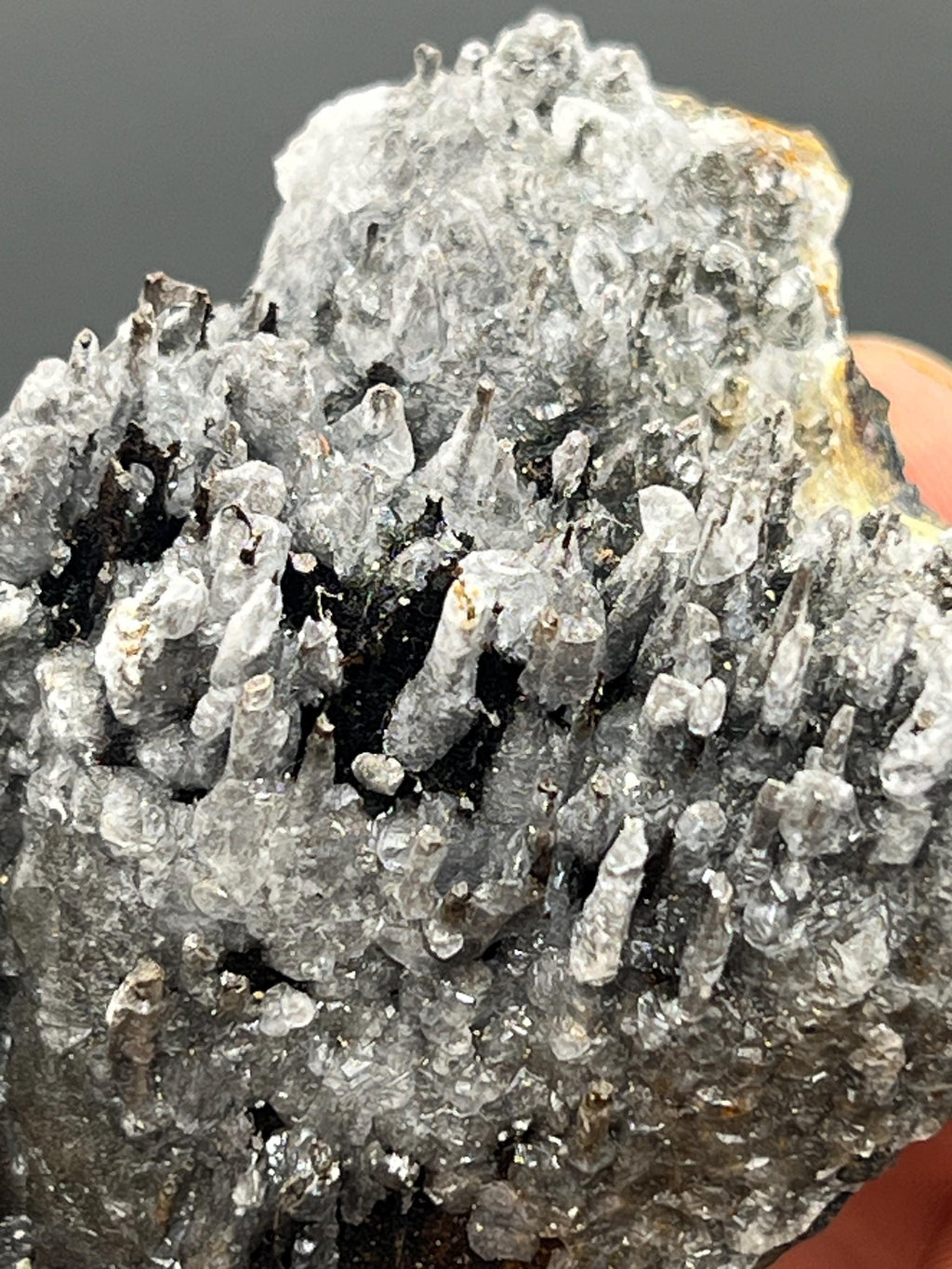 Crystal Calcite On Stalactite Hematite - Crystal Gemstone AE 