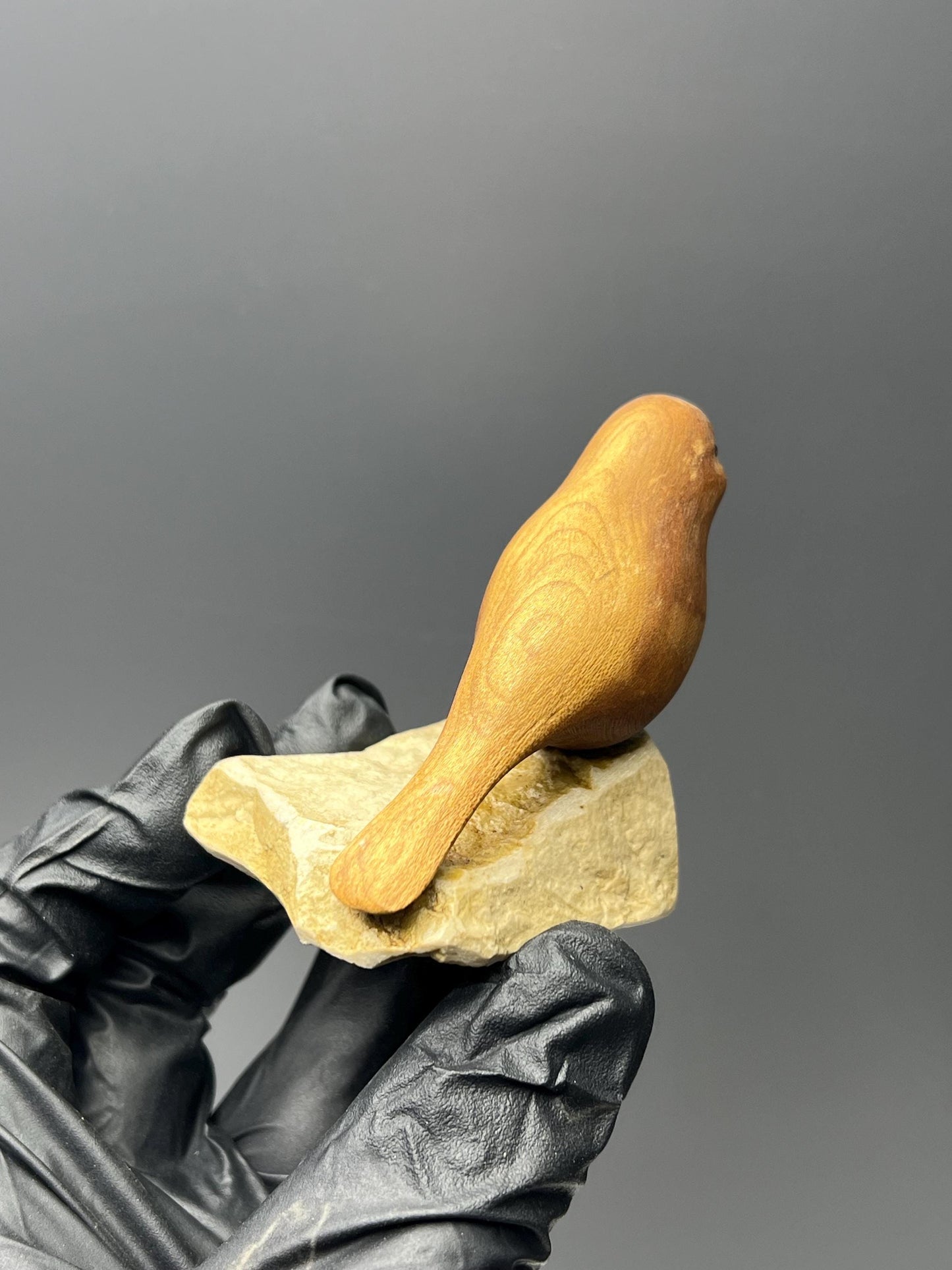 Wood Bird On Matrix - Crystal Gemstone AE 