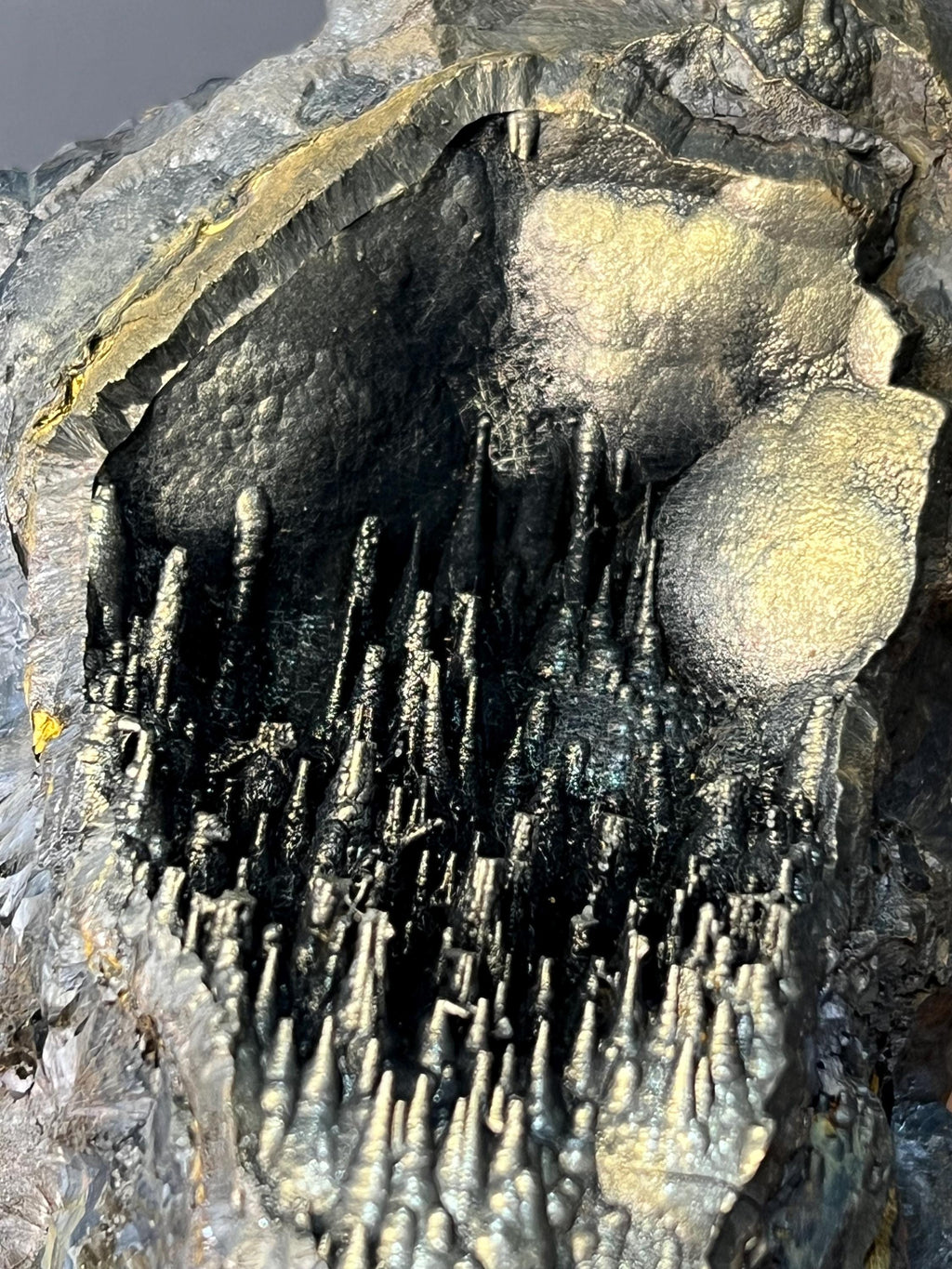 Museum Quality, Showy Golden Color Stalactite Goethite Specimen - Crystal Gemstone AE 