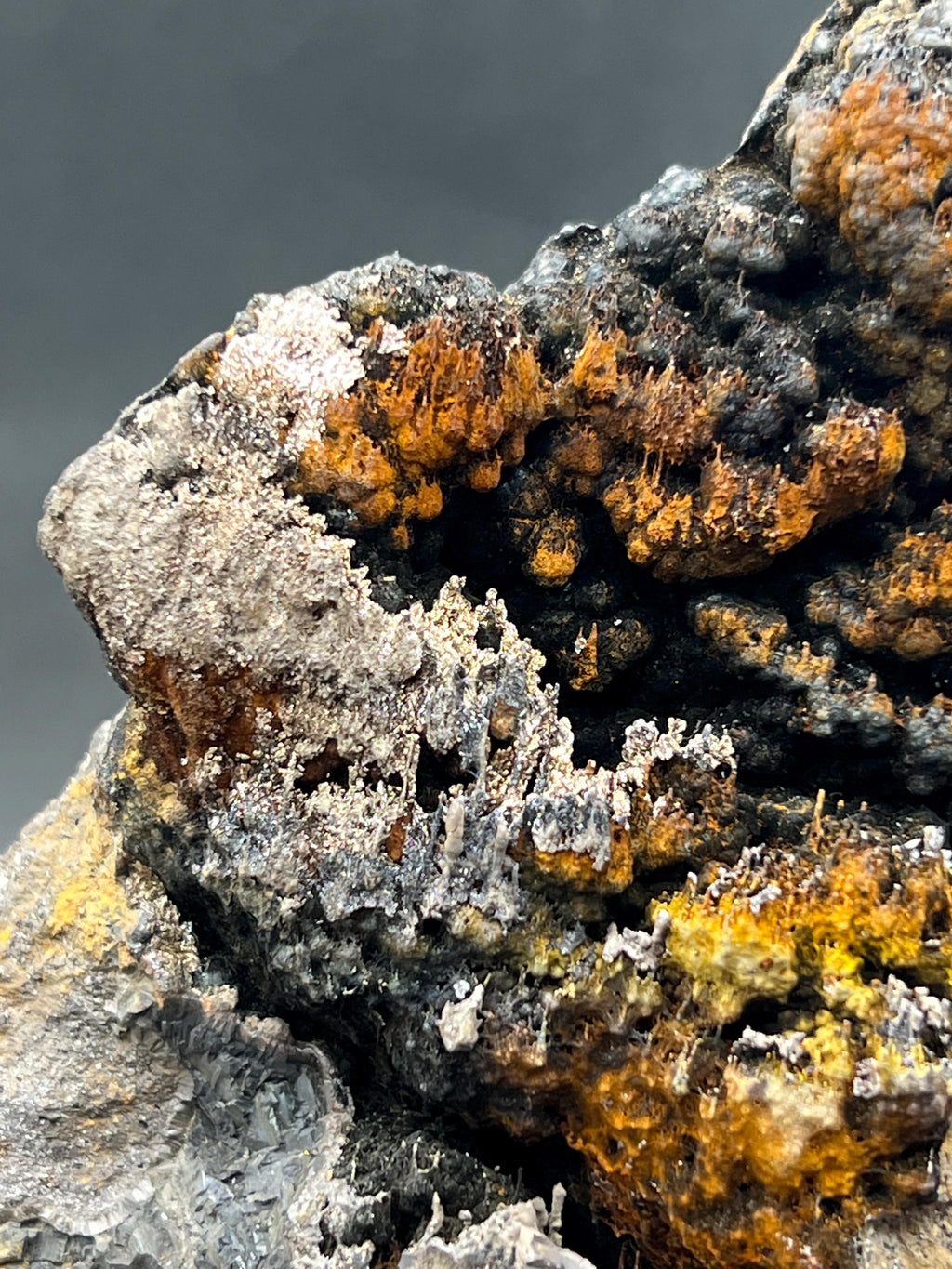 Showy, Limonite And Specularite On Goethite Small Stalactites - Crystal Gemstone AE 