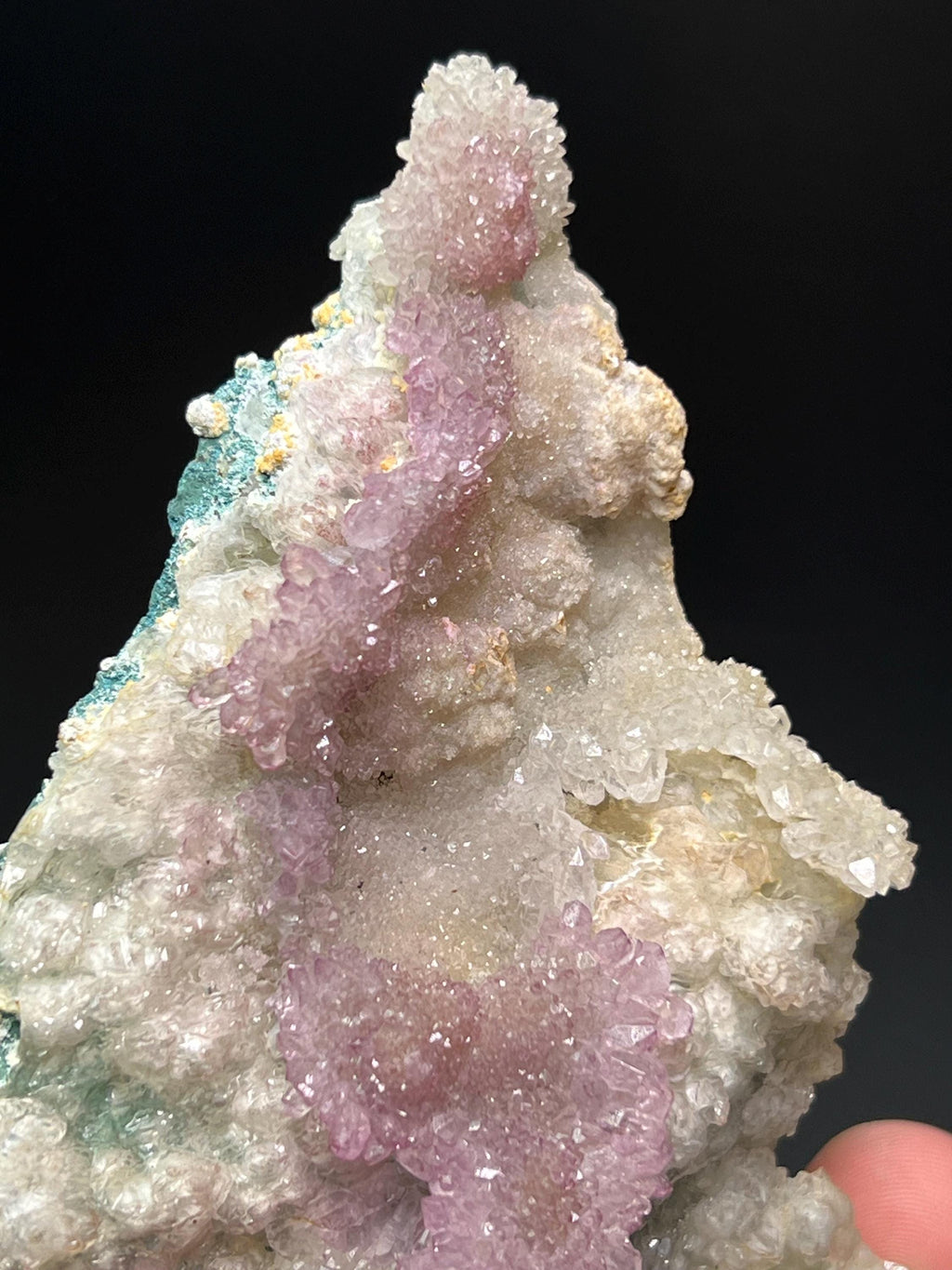 Amethyst Flower With Quartz On Matrix - Crystal Gemstone AE 