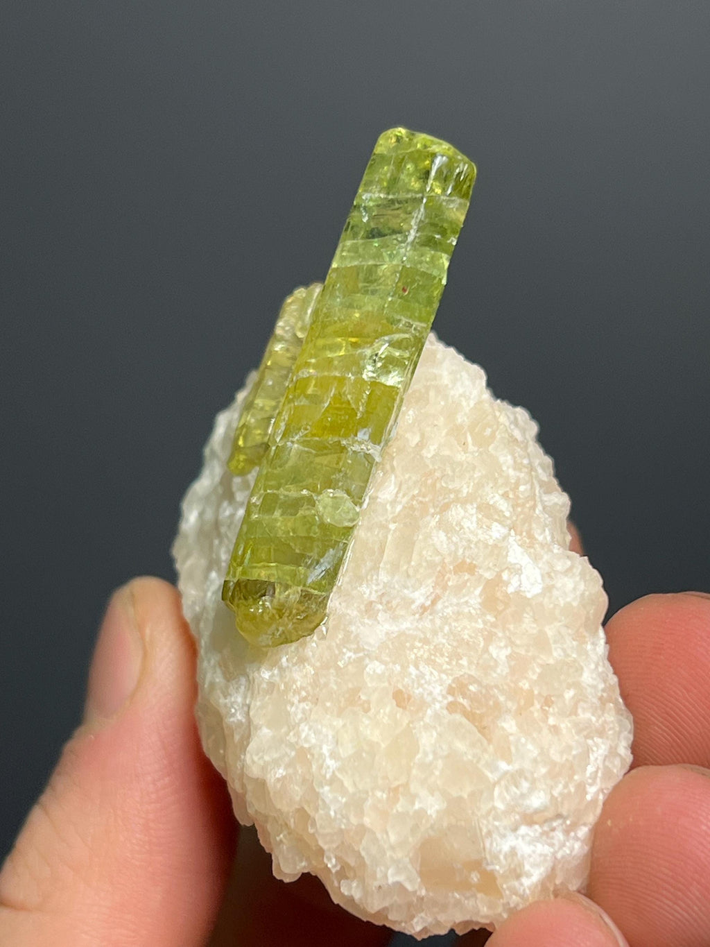Apatite Crystals In Calcite Specimen, 98gram - Crystal Gemstone AE 