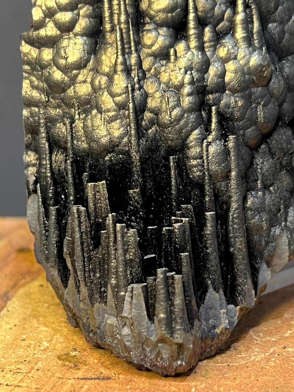 Museum Quality, Very Showy Golden Color Stalactite Goethite Specimen, For Special Collection - Crystal Gemstone AE 