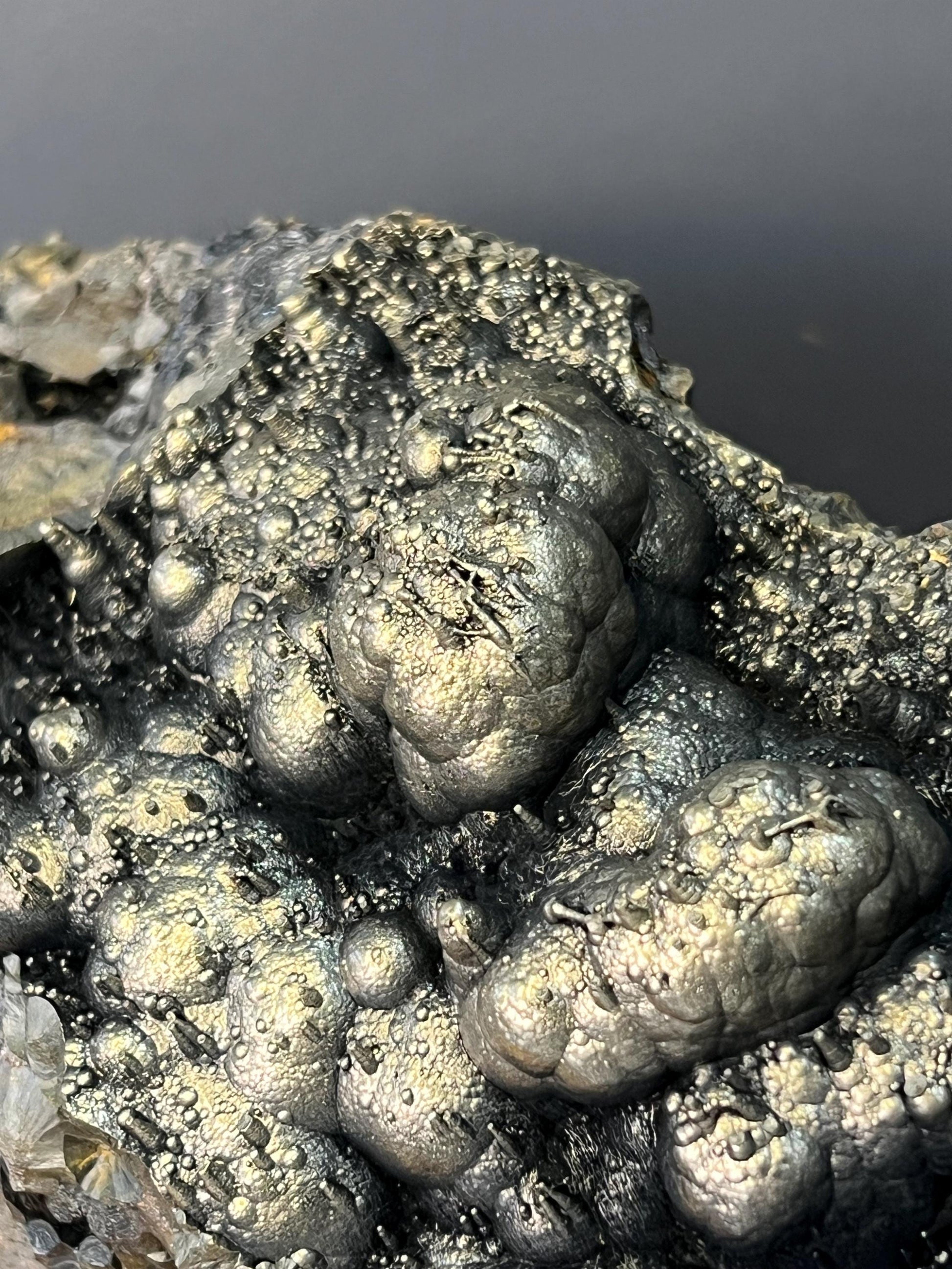 Museum Grade, Very Special Golden Color Stalactite And Botryoidal Formation Goethite Specimen - Crystal Gemstone AE 