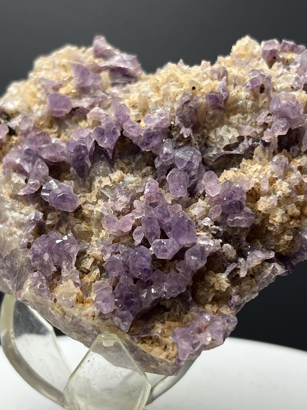 Flower Amethyst Crystals On Matrix - Crystal Gemstone AE 