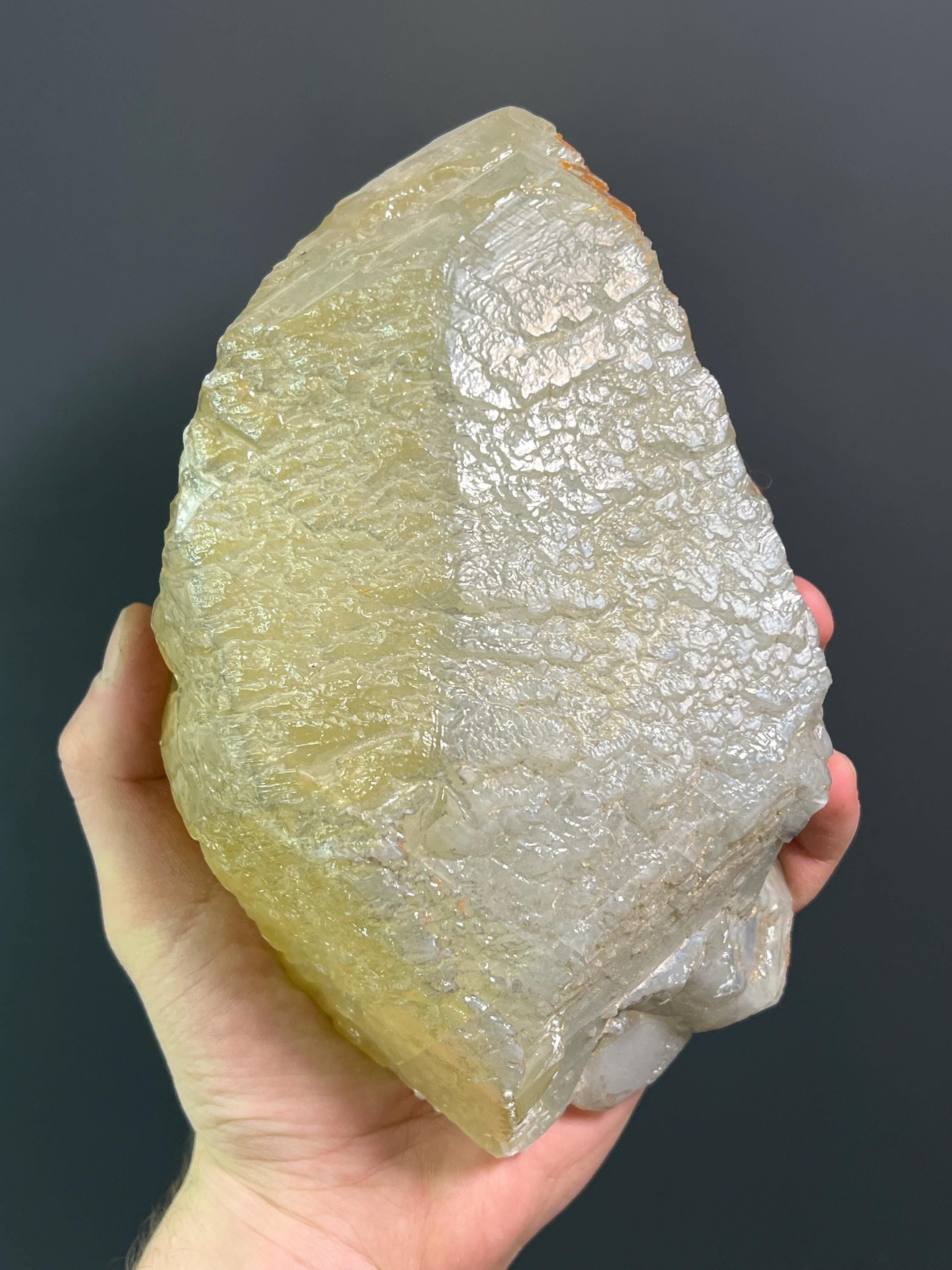 Yellow Crystal Calcite Specimen - Crystal Gemstone AE 