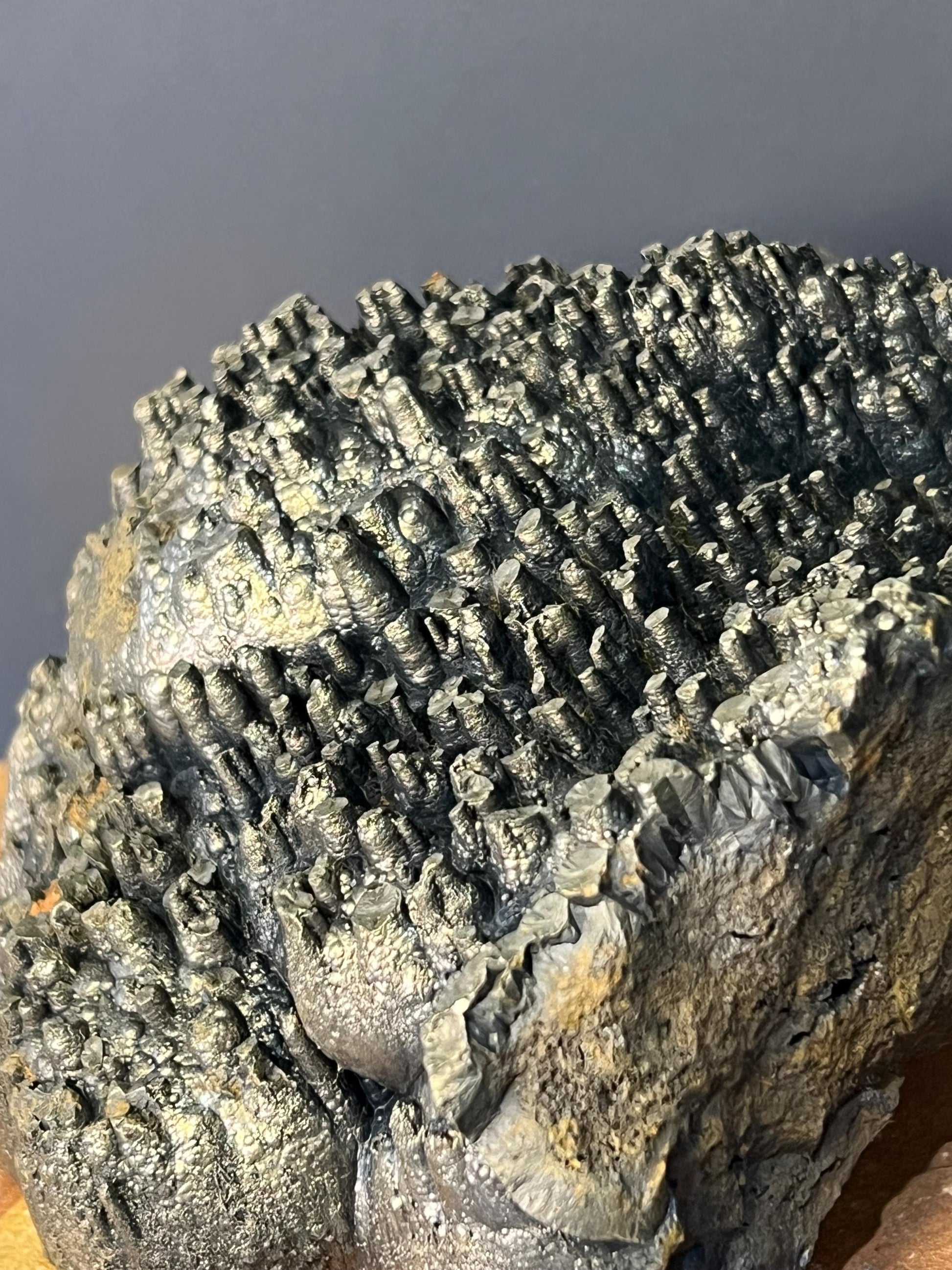 Museum Grade, Very Special Golden Color Stalactite Goethite Specimen, For Special Collection - Crystal Gemstone AE 