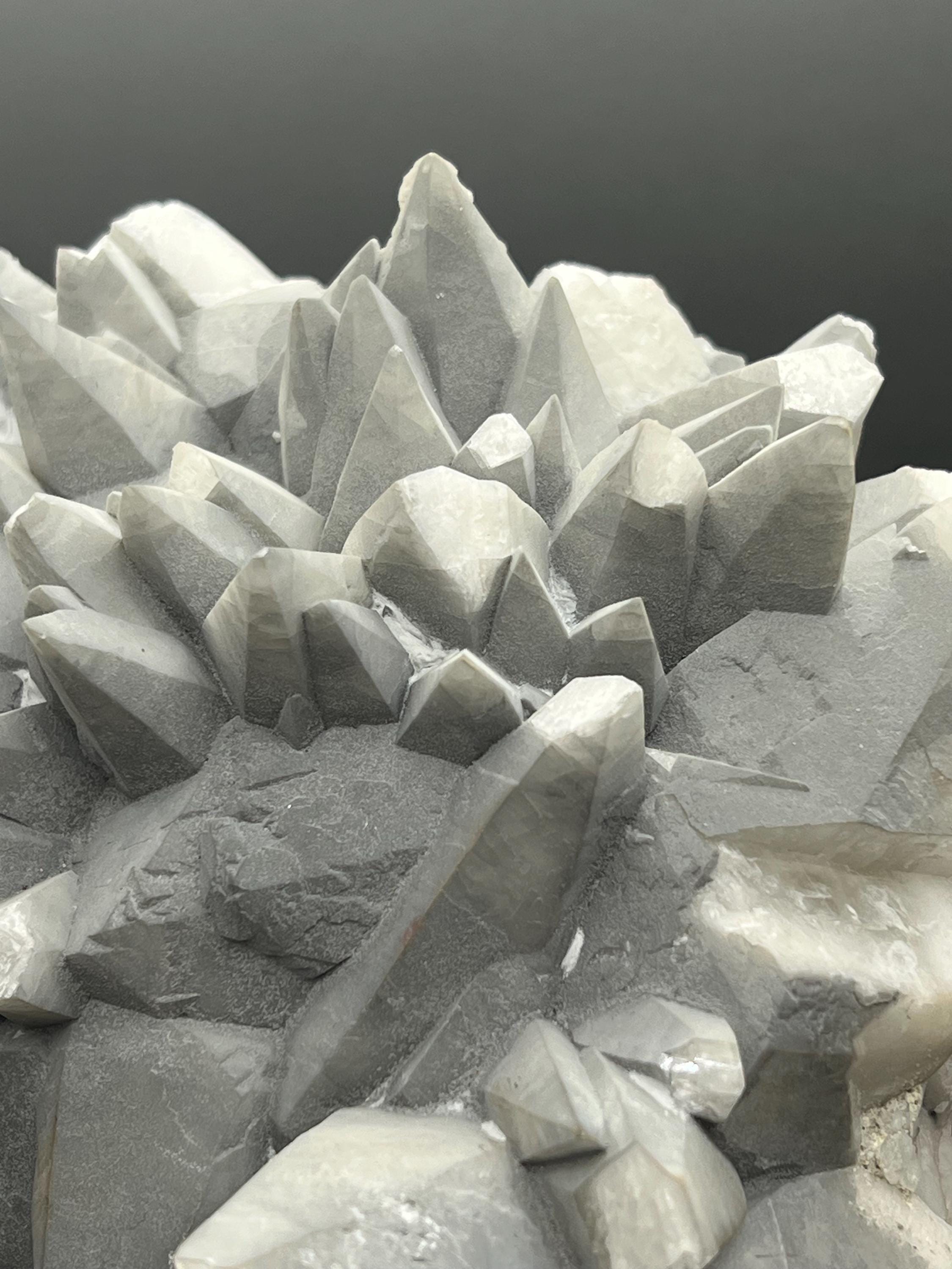 Extra Large Gray Crystal Calcite Specimen - Crystal Gemstone AE 