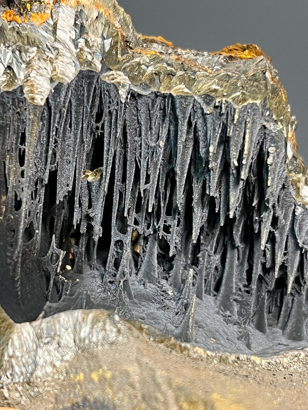 Museum Grade Cave Shaped Velvet Function Stalactite Goethite, For Special Collection - Crystal Gemstone AE 