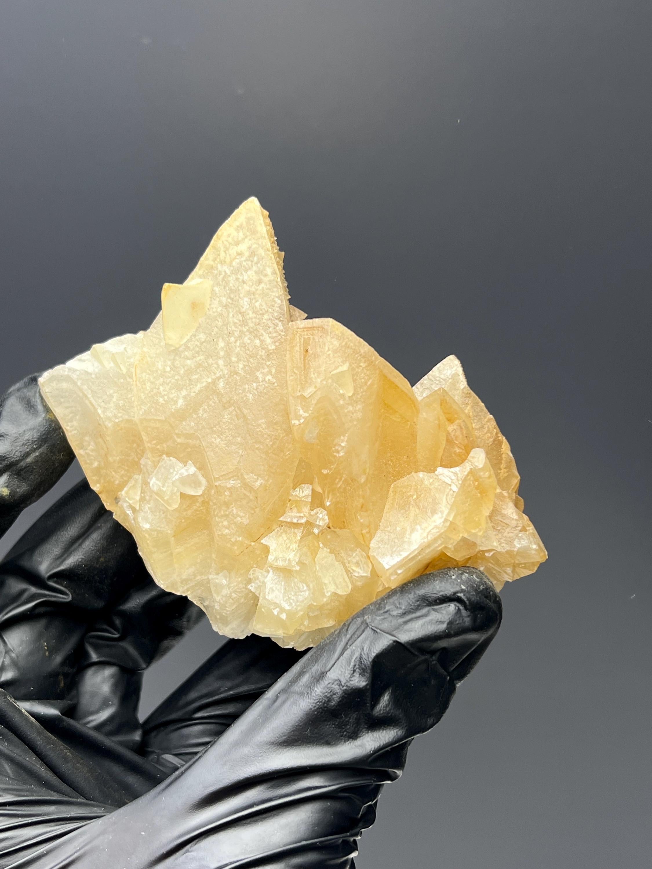 Orange Crystal Calcite Specimen - Crystal Gemstone AE 