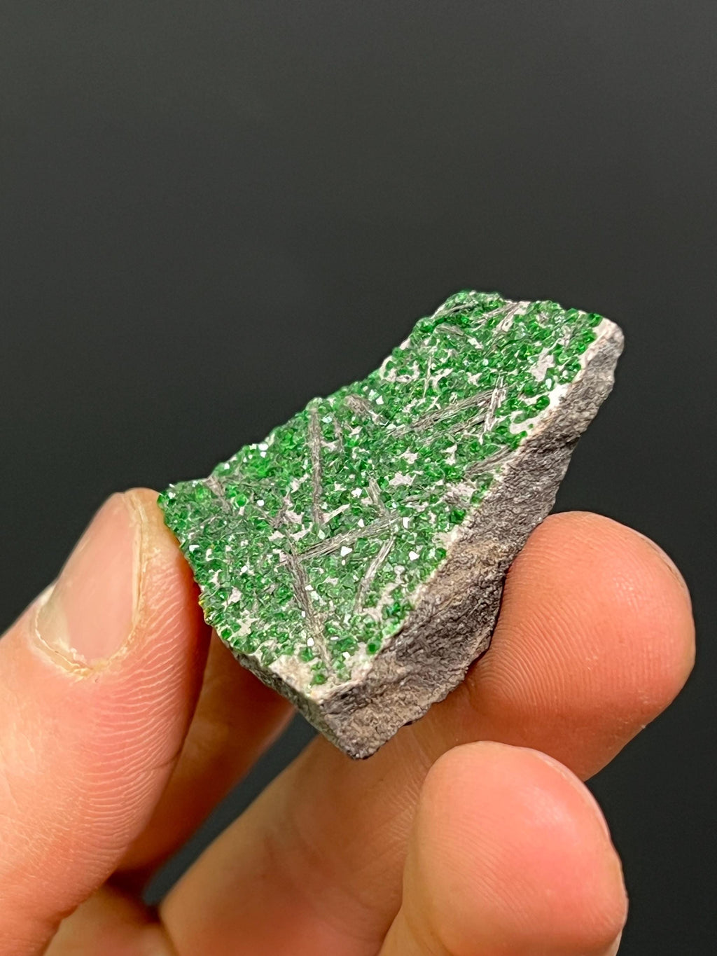Very Special, Uvarovite Garnet Specimen - Crystal Gemstone AE 