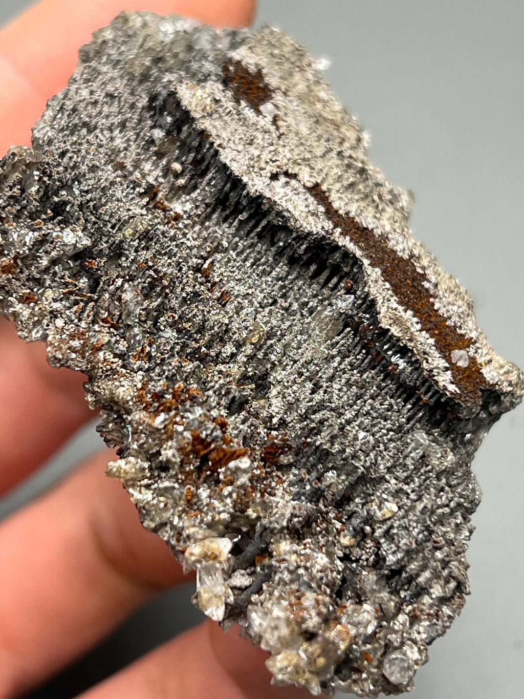 Crystal Calcite on Hematite, Turkish Mineral Specimen - Crystal Gemstone AE 