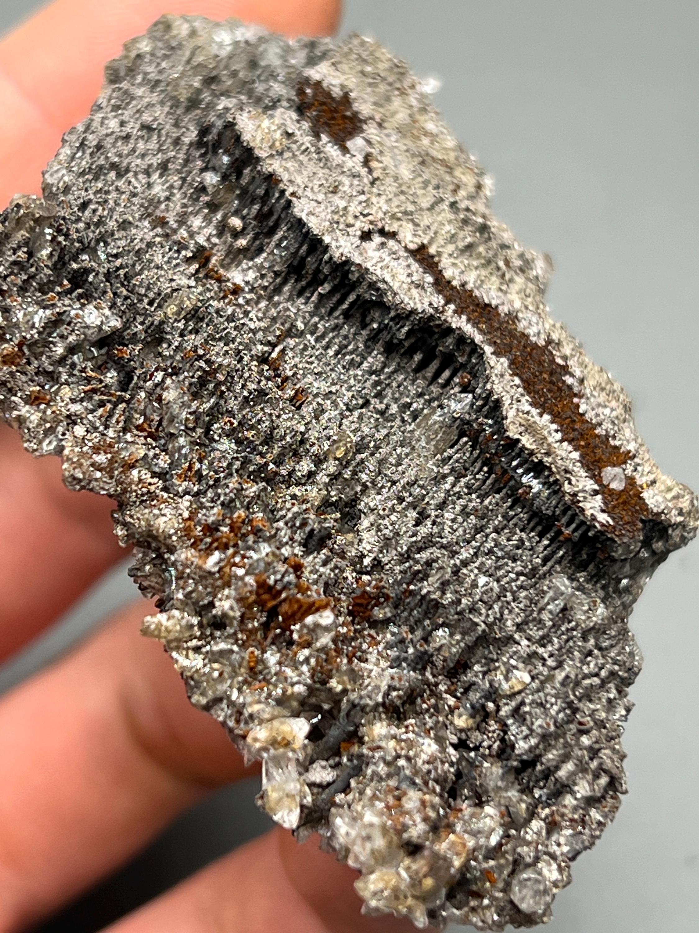 Crystal Calcite on Hematite, Turkish Mineral Specimen - Crystal Gemstone AE 
