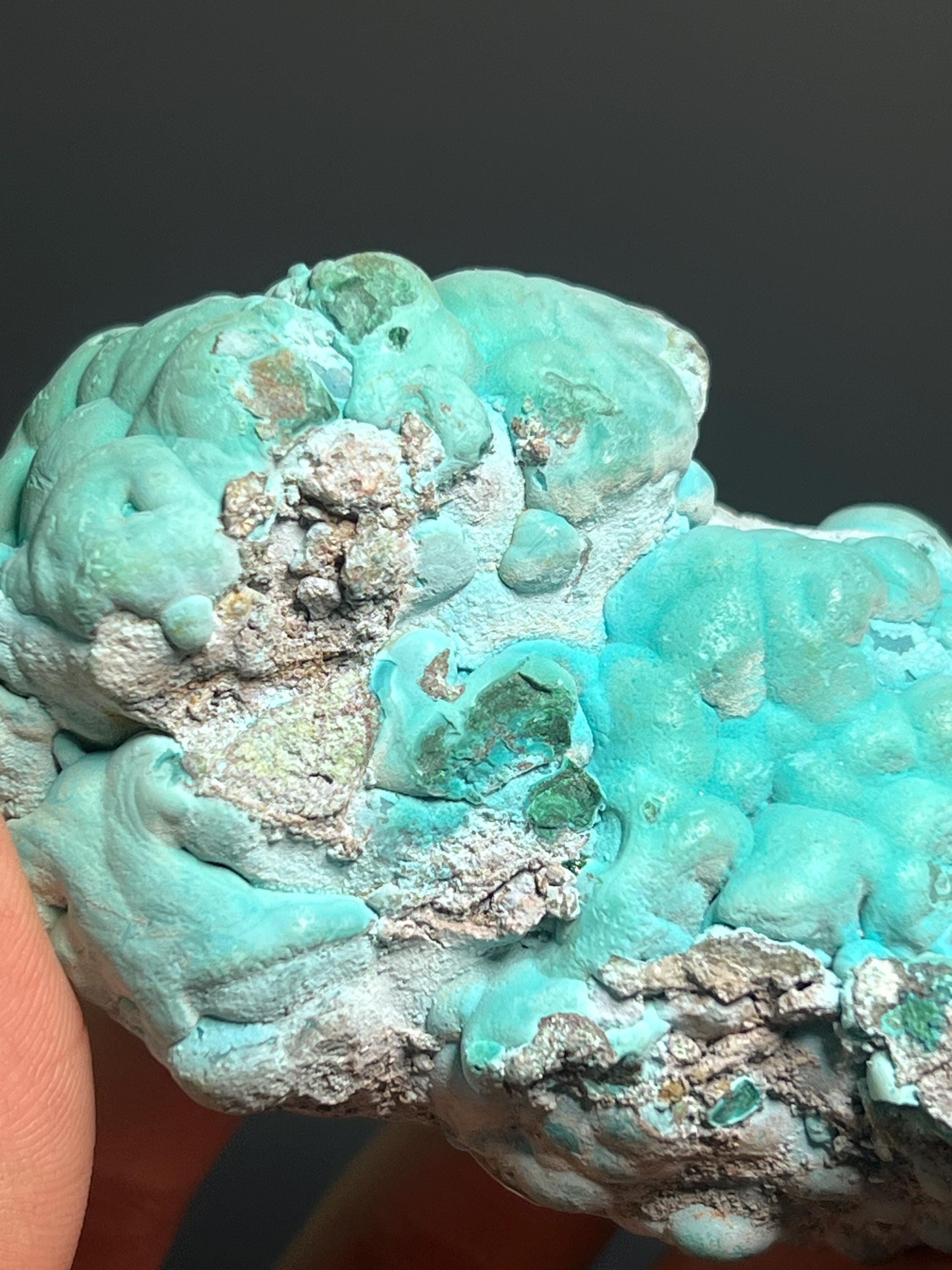 Turquoise Rosasite Specimen, Botryoidal Mineral, Mexico, 176gram - Crystal Gemstone AE 