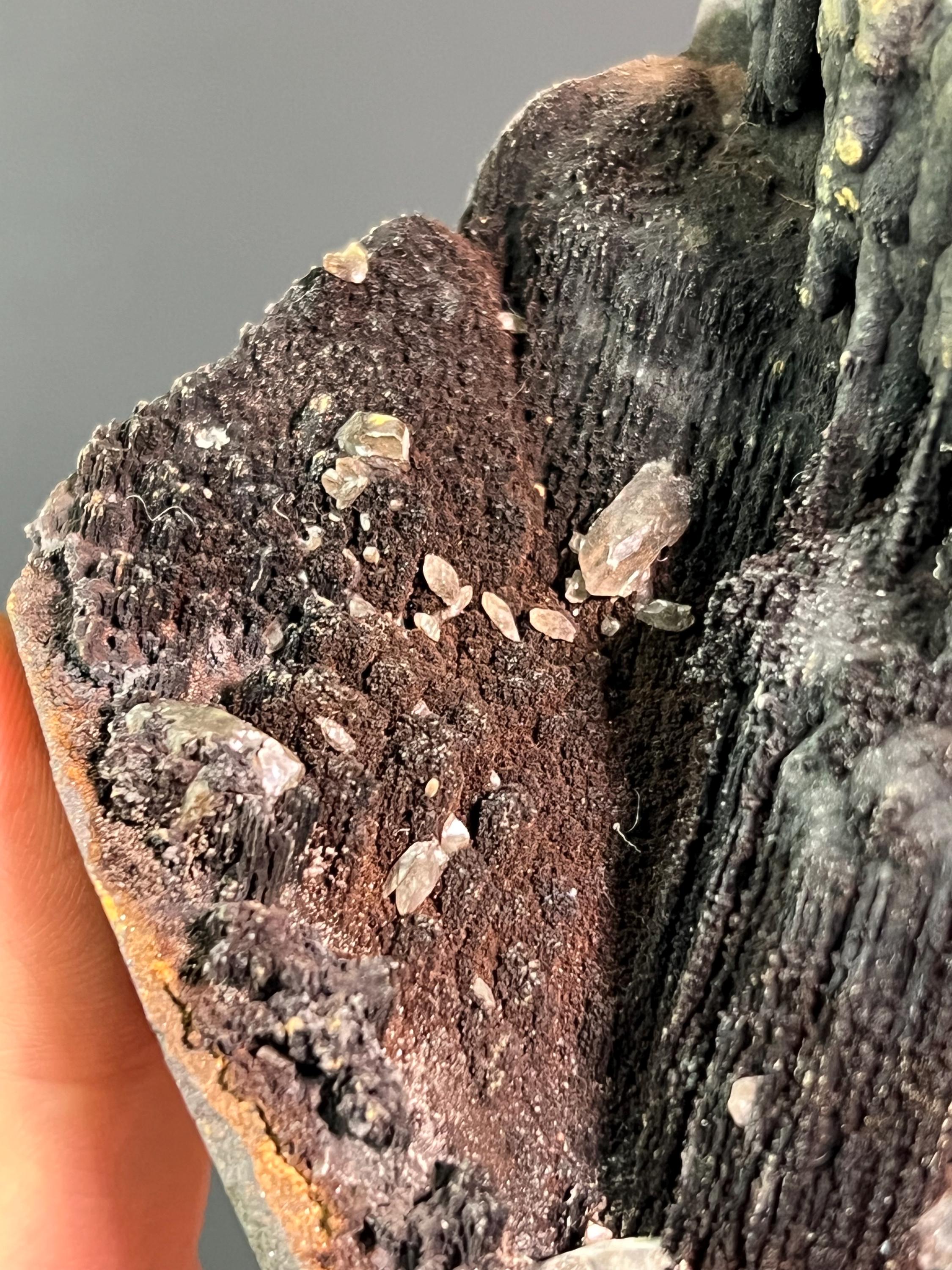 Museum Grade Crystal Barite On Stalactite Goethite - Crystal Gemstone AE 