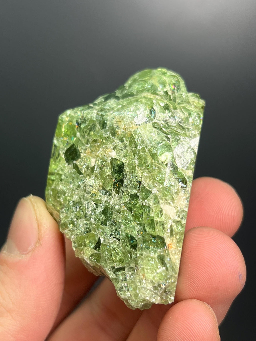 Fluorapatite Var. Apatite And Calcite Specimen - Crystal Gemstone AE 