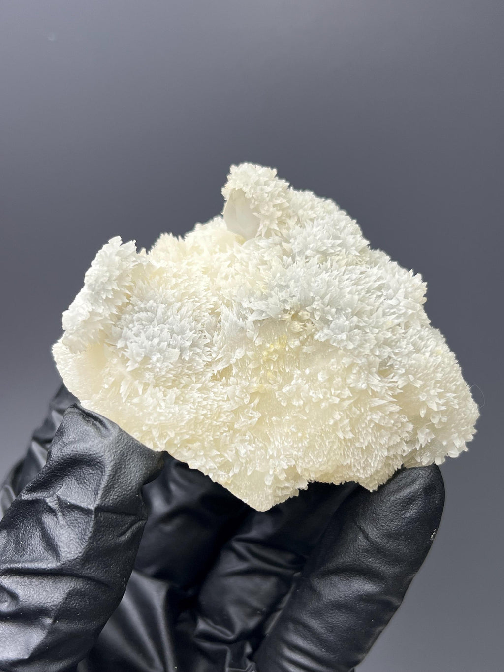 Snow Calcite With Crystal Quartz - Crystal Gemstone AE 