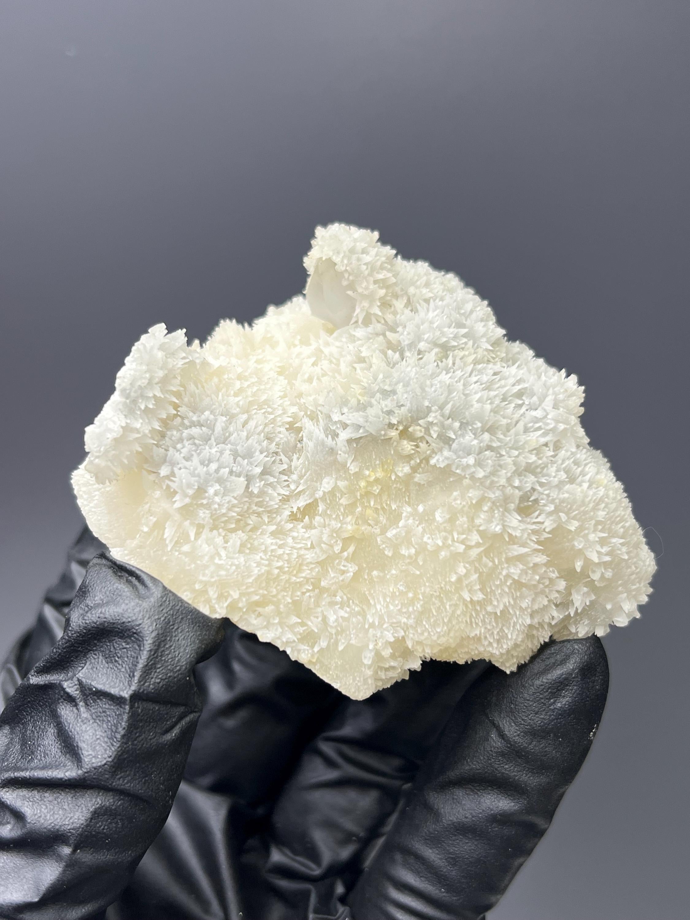 Snow Calcite With Crystal Quartz - Crystal Gemstone AE 