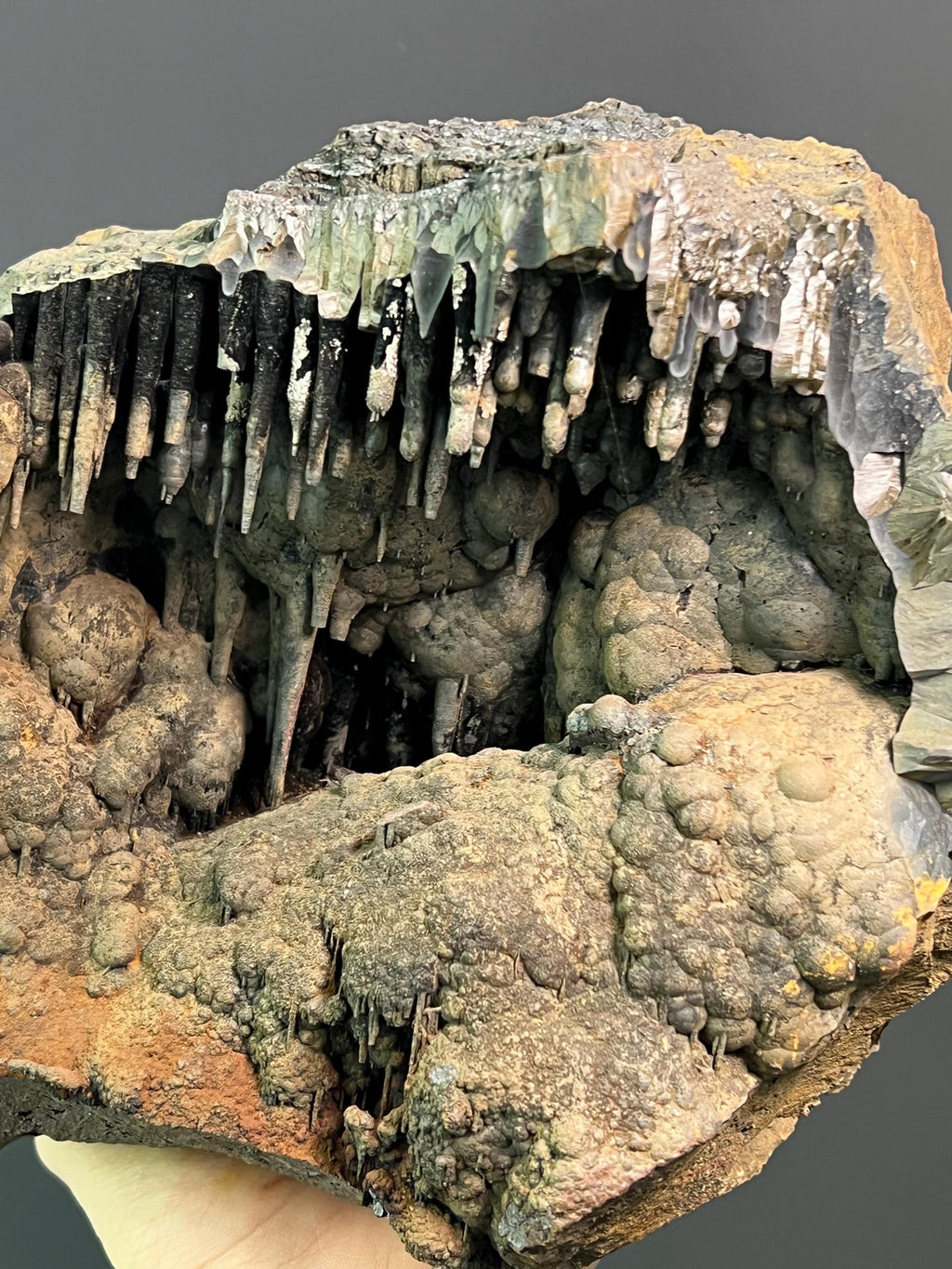 Museum Grade Large Size Limonite And Specularite With Stalactite Goethite - Crystal Gemstone AE 