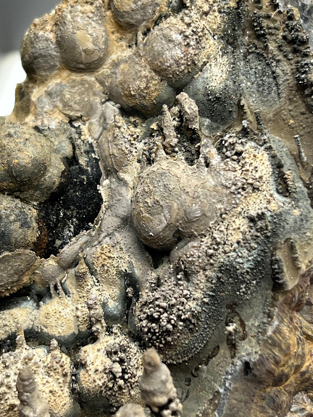 Very Unique, Specularite and limonite on stalactite Goethite, From Turkey - Crystal Gemstone AE 