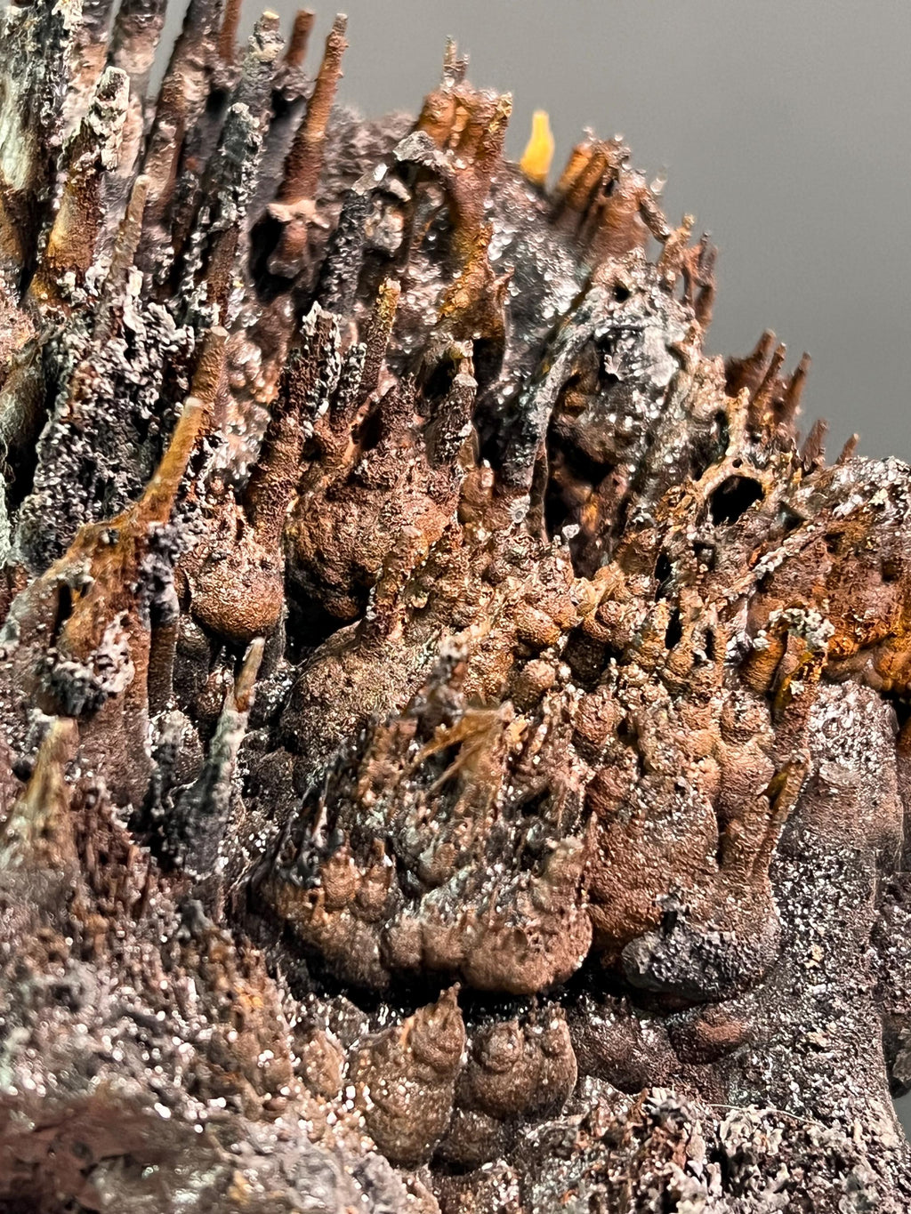 Limonite And Specularite On Stalactite Goethite - Crystal Gemstone AE 