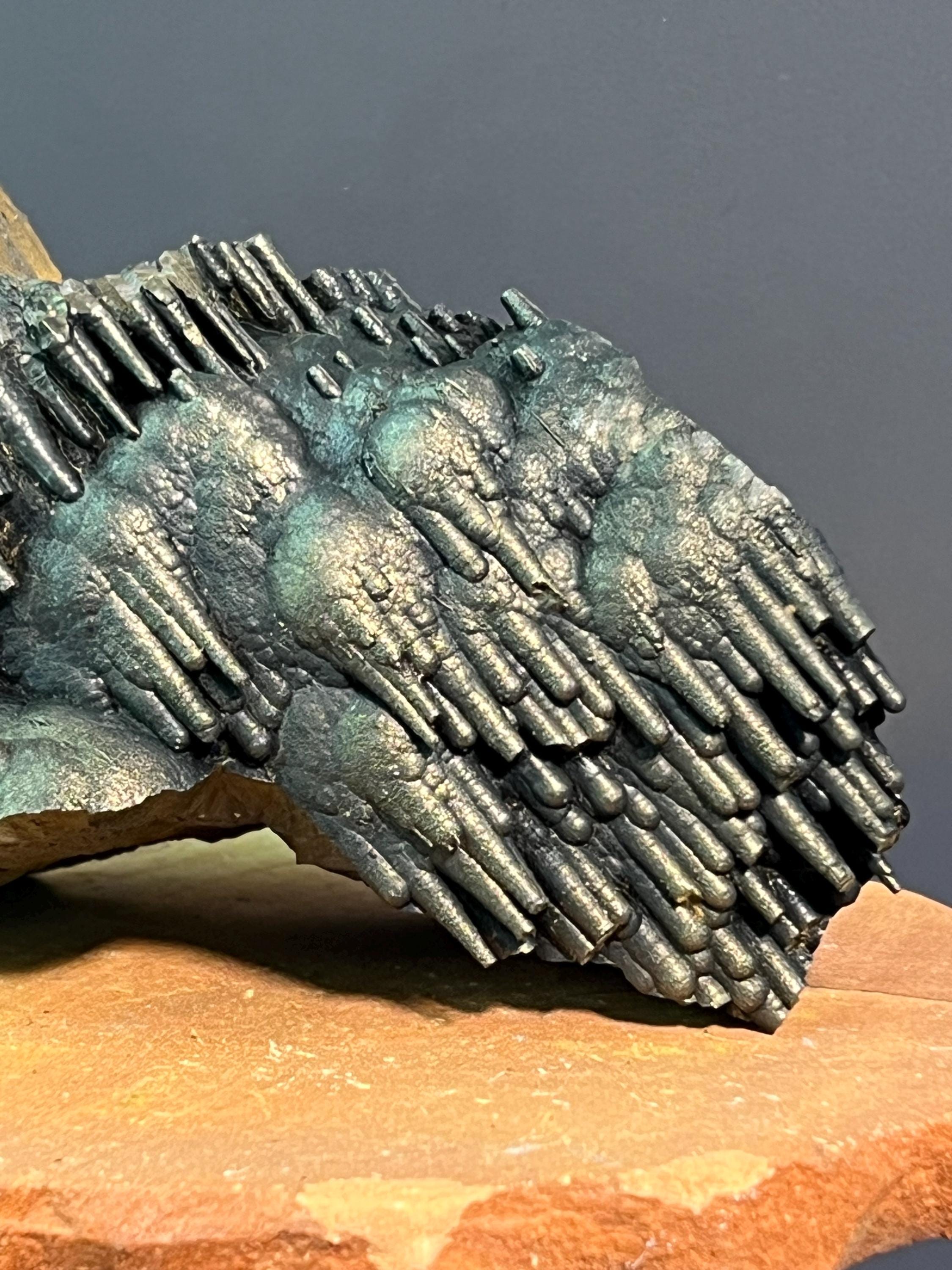 "Museum Grade" Golden Color Stalactite Goethite - Crystal Gemstone AE 