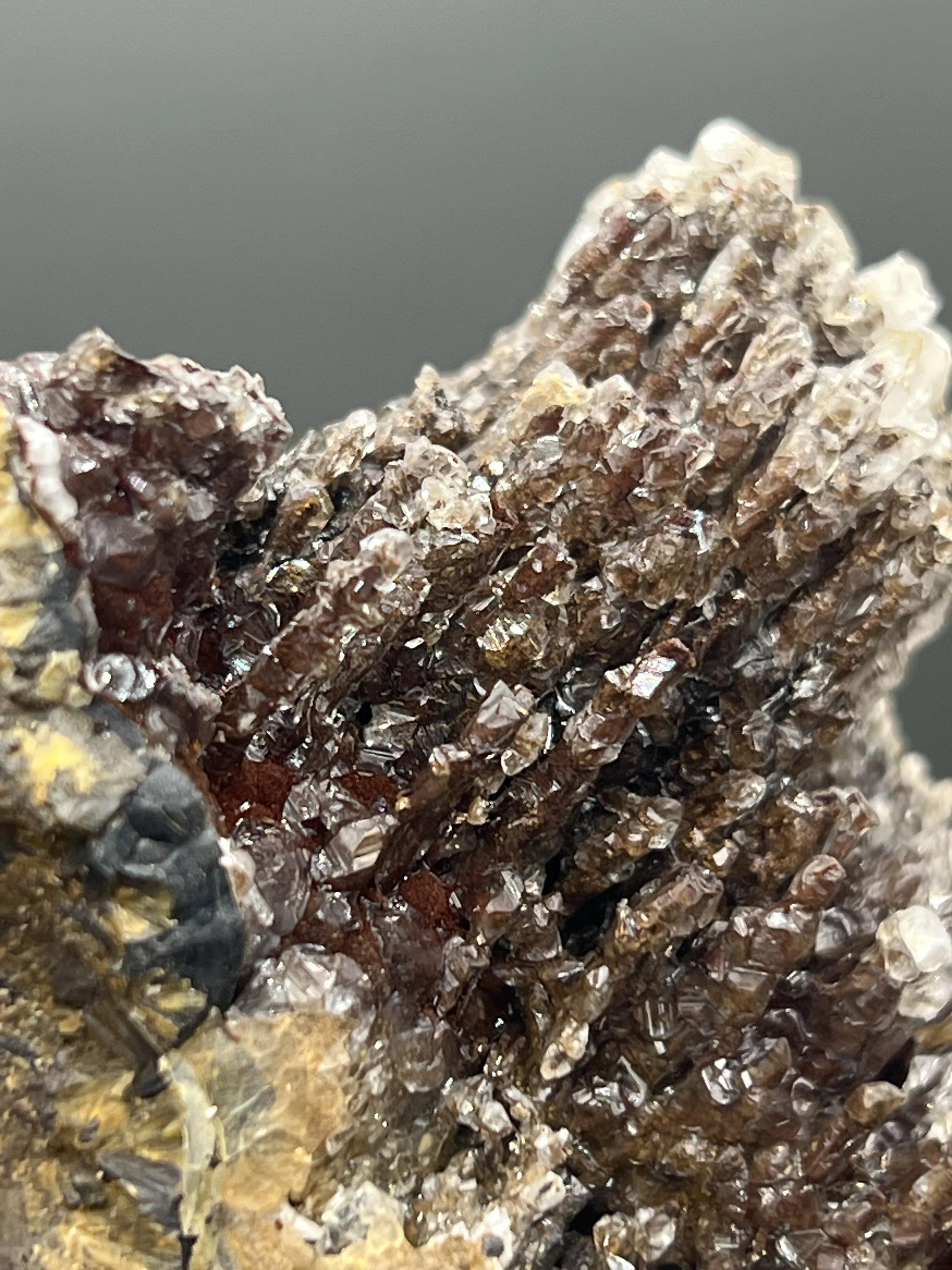 Museum Quality Crystal Calcite On Stalactite Hematite - Crystal Gemstone AE 