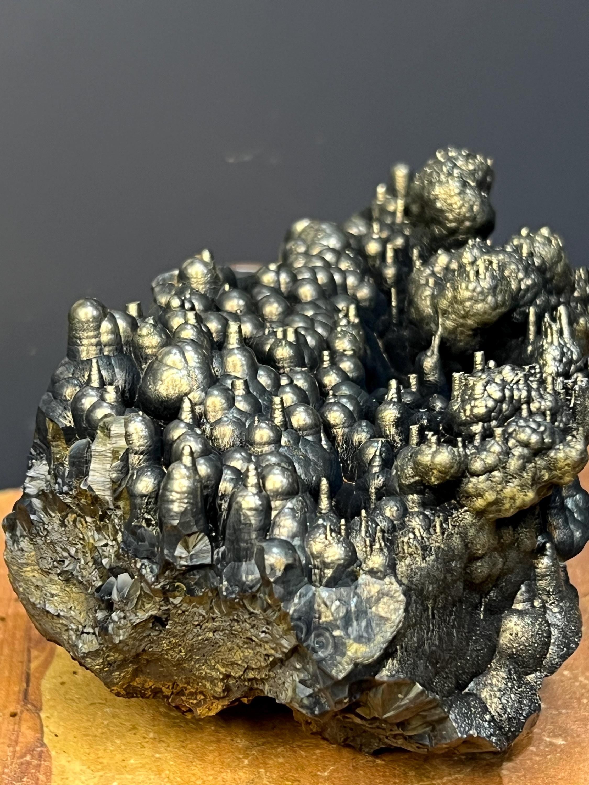Museum Quality, Very Special Golden Color Stalactite Goethite Specimen - Crystal Gemstone AE 