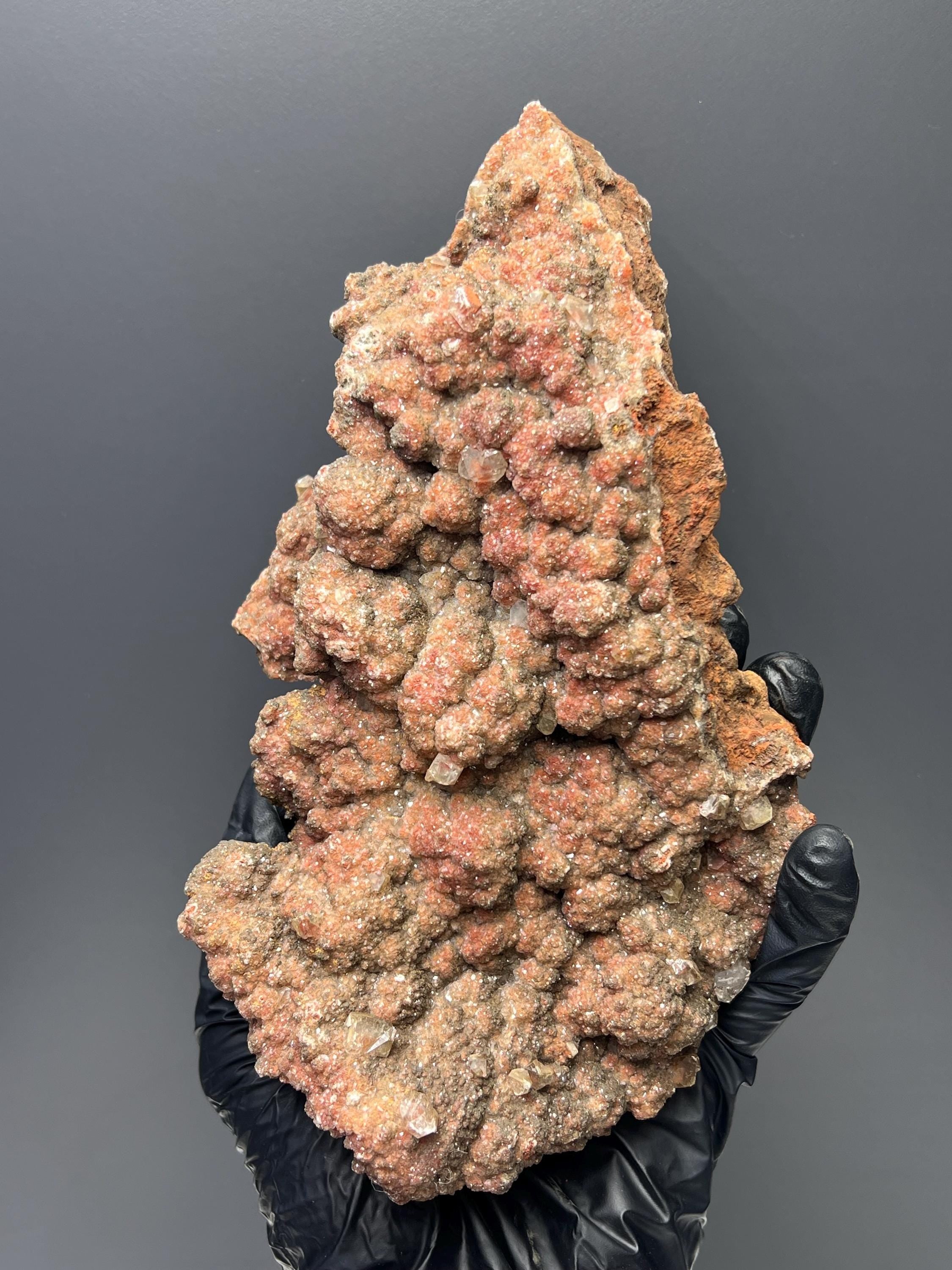 Druzy Red Crystal Calcite - Crystal Gemstone AE 