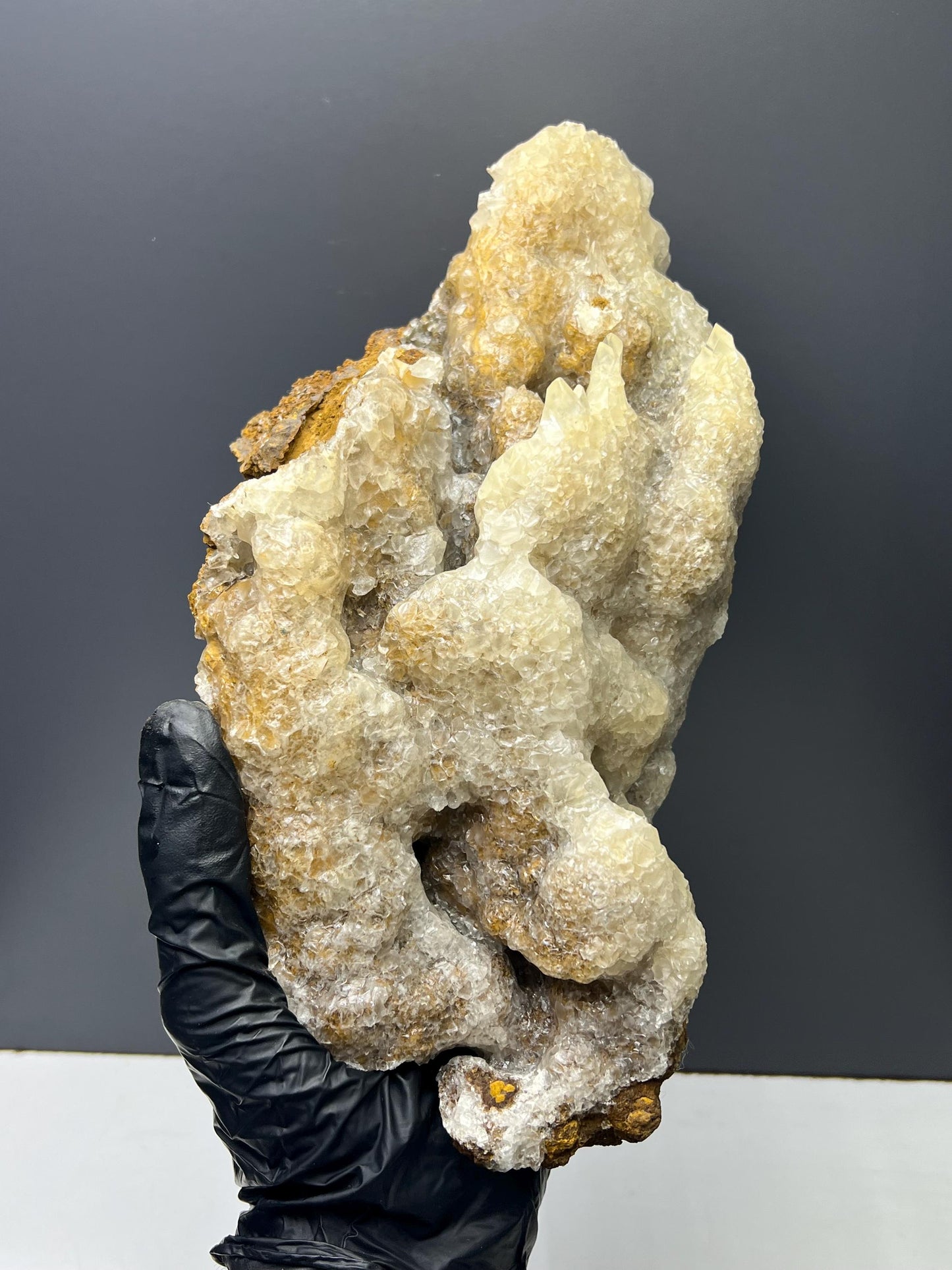Large Size Stalactite Crystal Calcite Specimen
