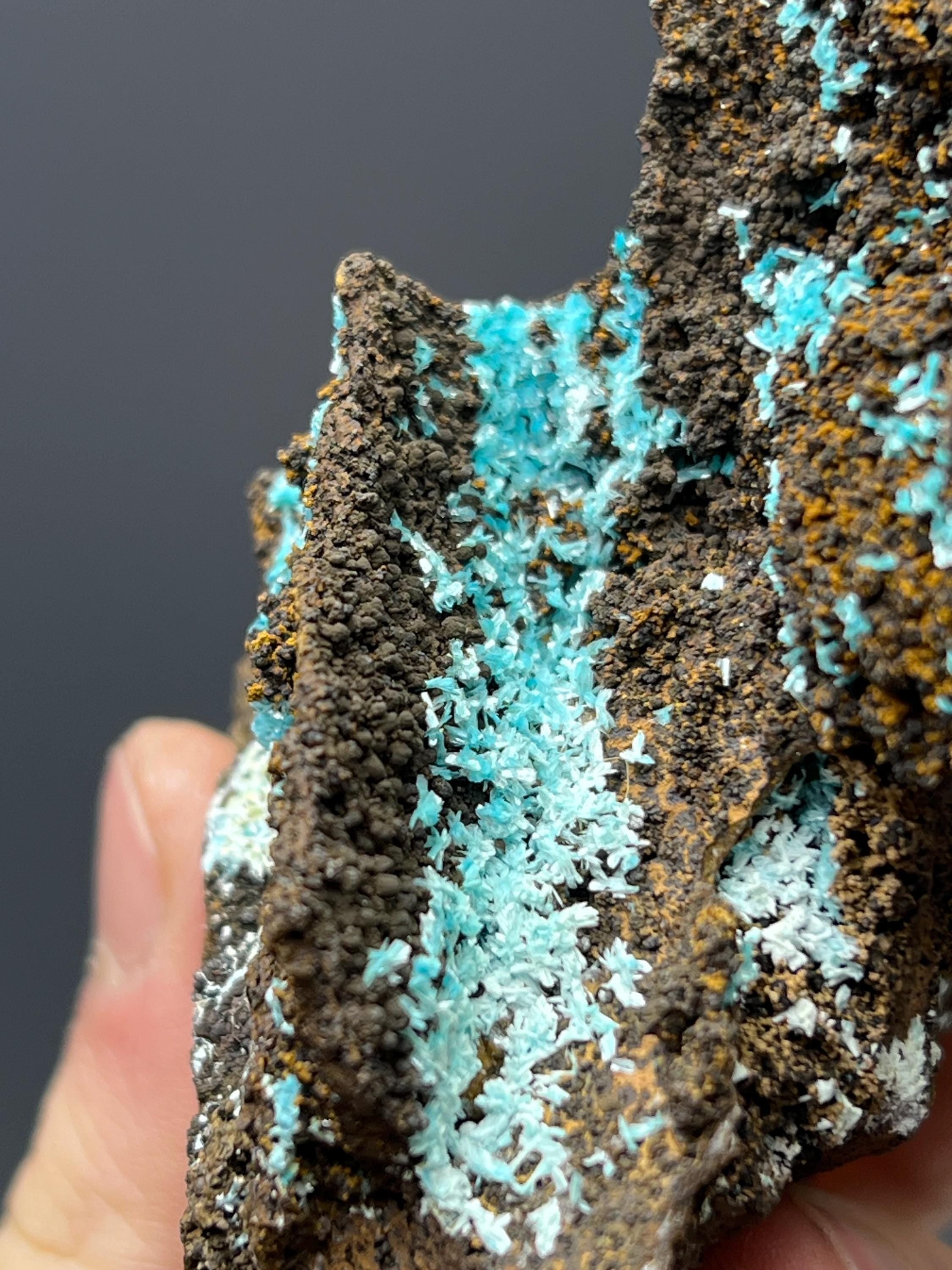 Double Sided Aurichalcite Specimen - Crystal Gemstone AE 