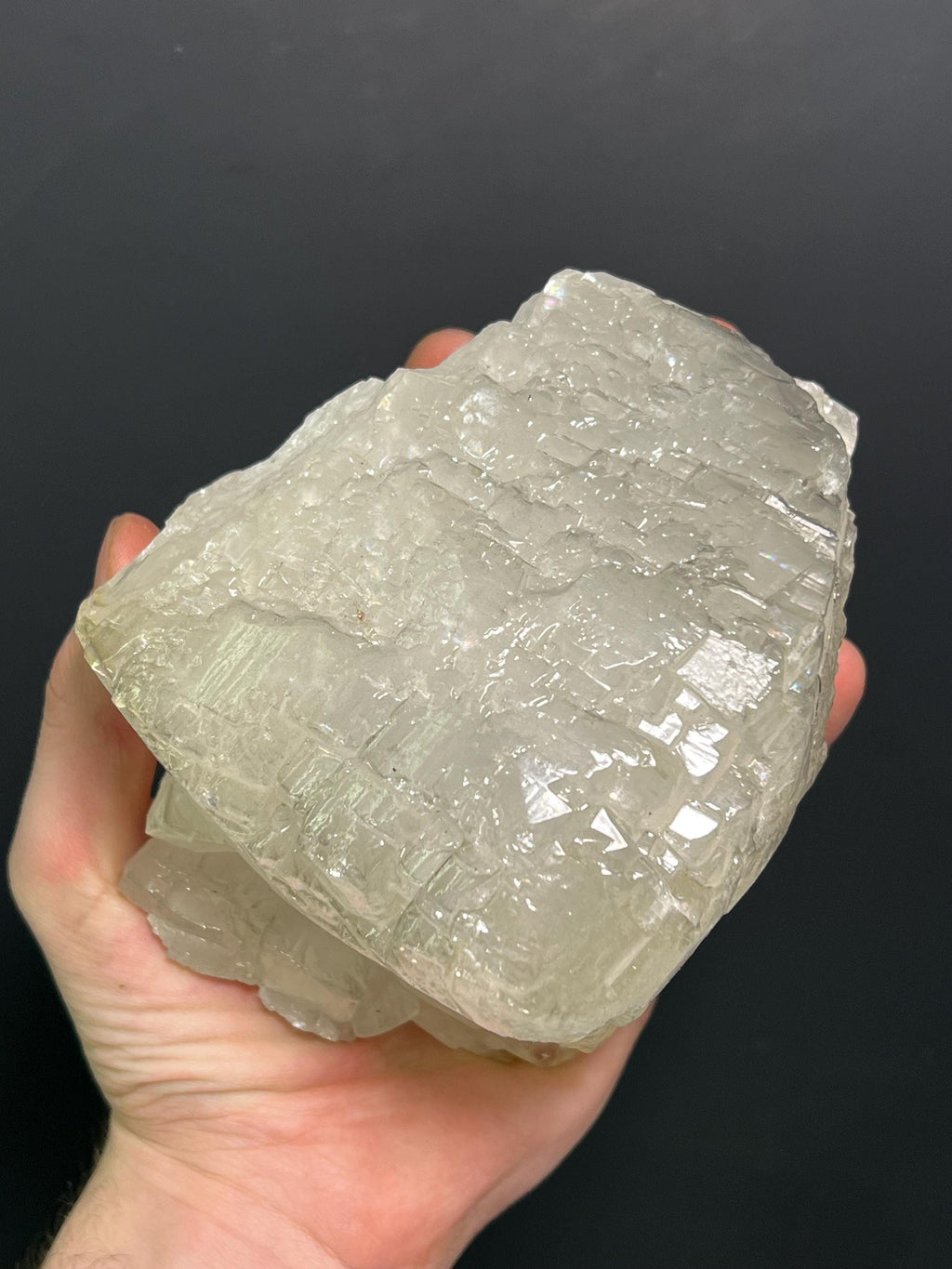 Special, Colored Alloys Clear Gray Crystal Calcite Specimen, 2kg - Crystal Gemstone AE 