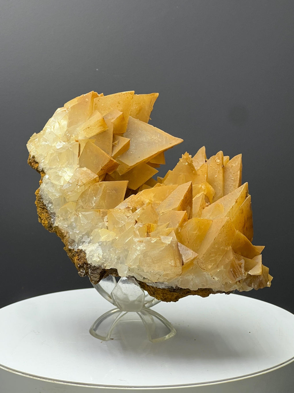 Very Special Orange Crystal Calcite Specimen - Crystal Gemstone AE 