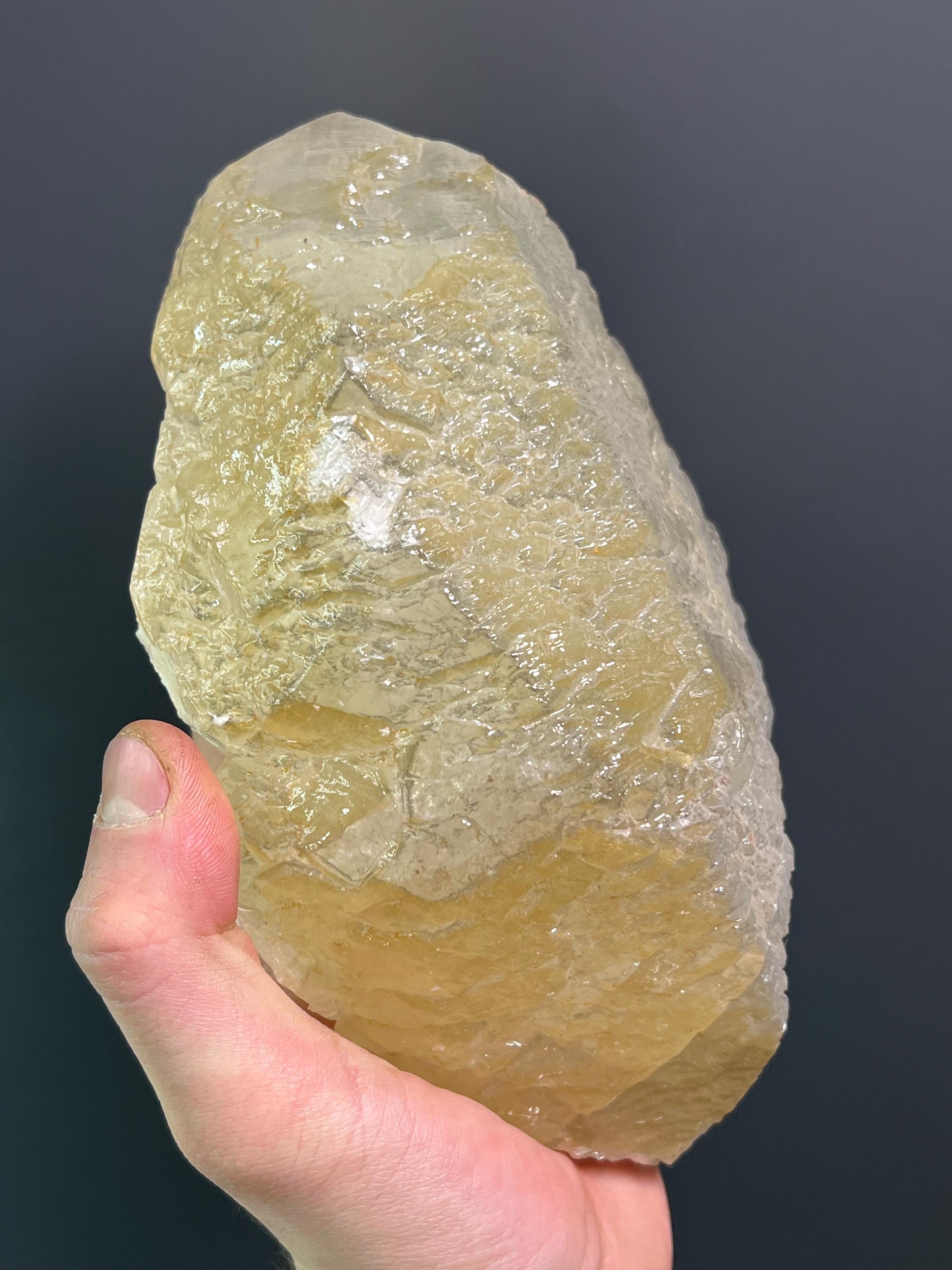 Yellow Crystal Calcite Specimen - Crystal Gemstone AE 