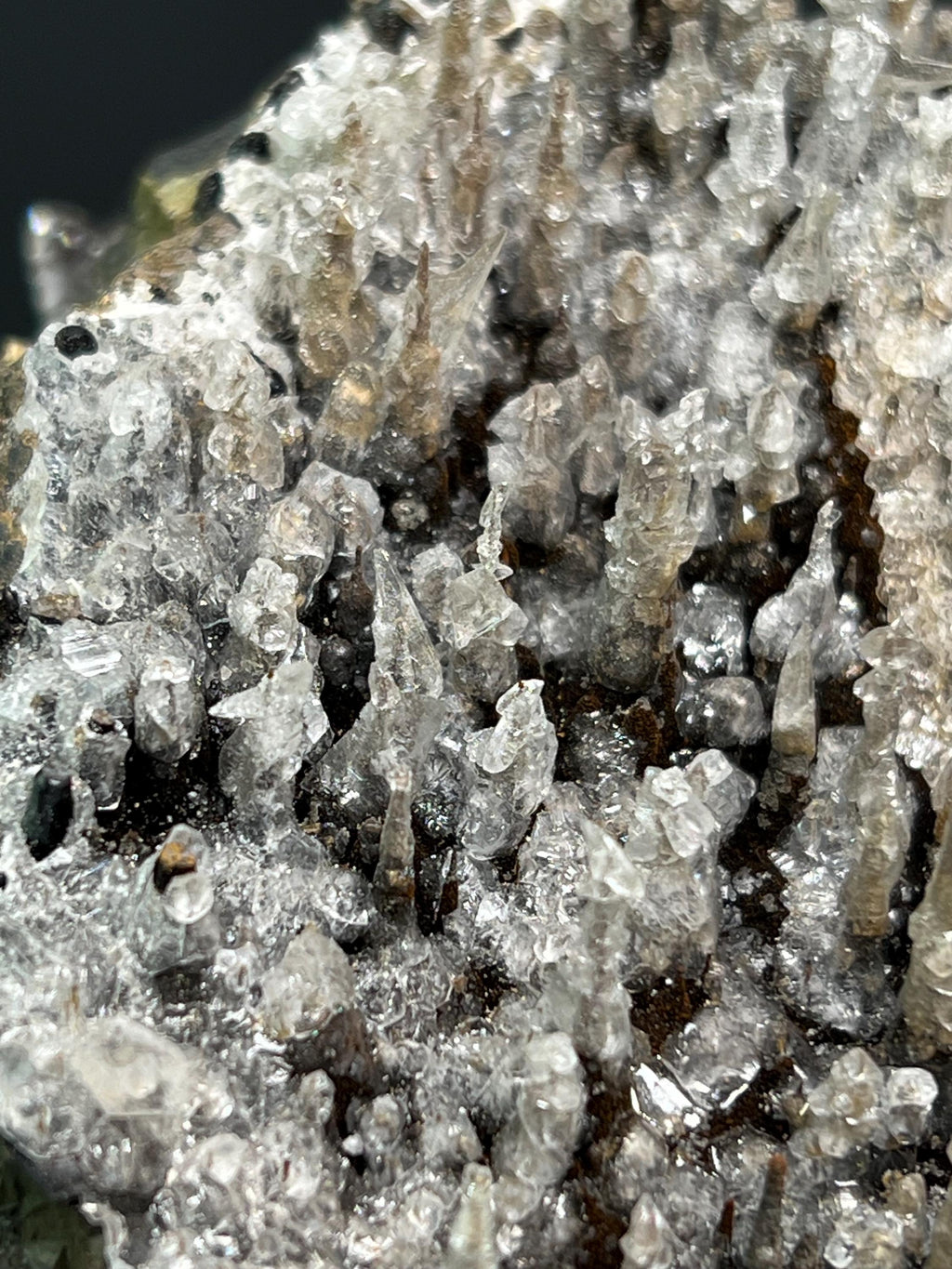 Museum Grade Crystal Calcite And Barite With Stalactite Goethite - Crystal Gemstone AE 