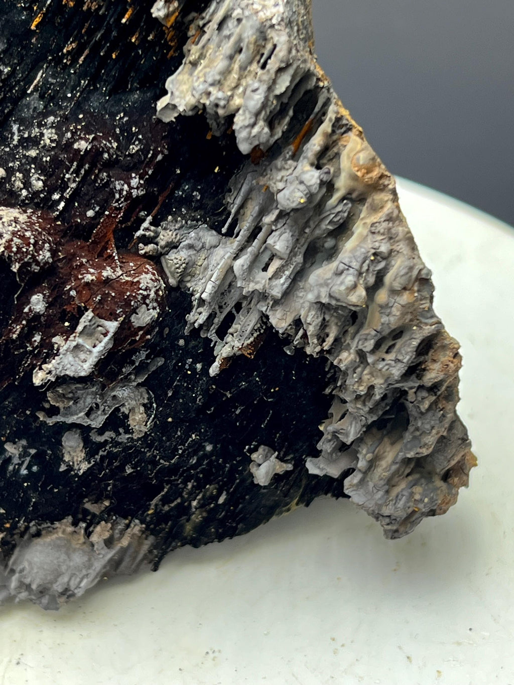 Very Special, Showy Specularite And Limonite With Stalactite Goethite Specimen - Crystal Gemstone AE 