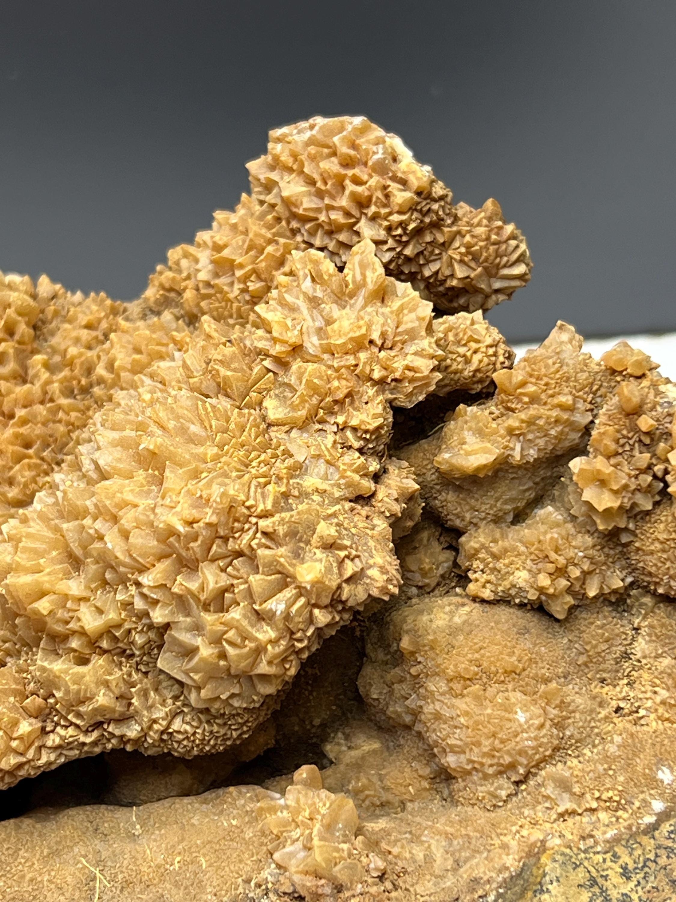 Orange Crystal Calcite Specimen - Crystal Gemstone AE 
