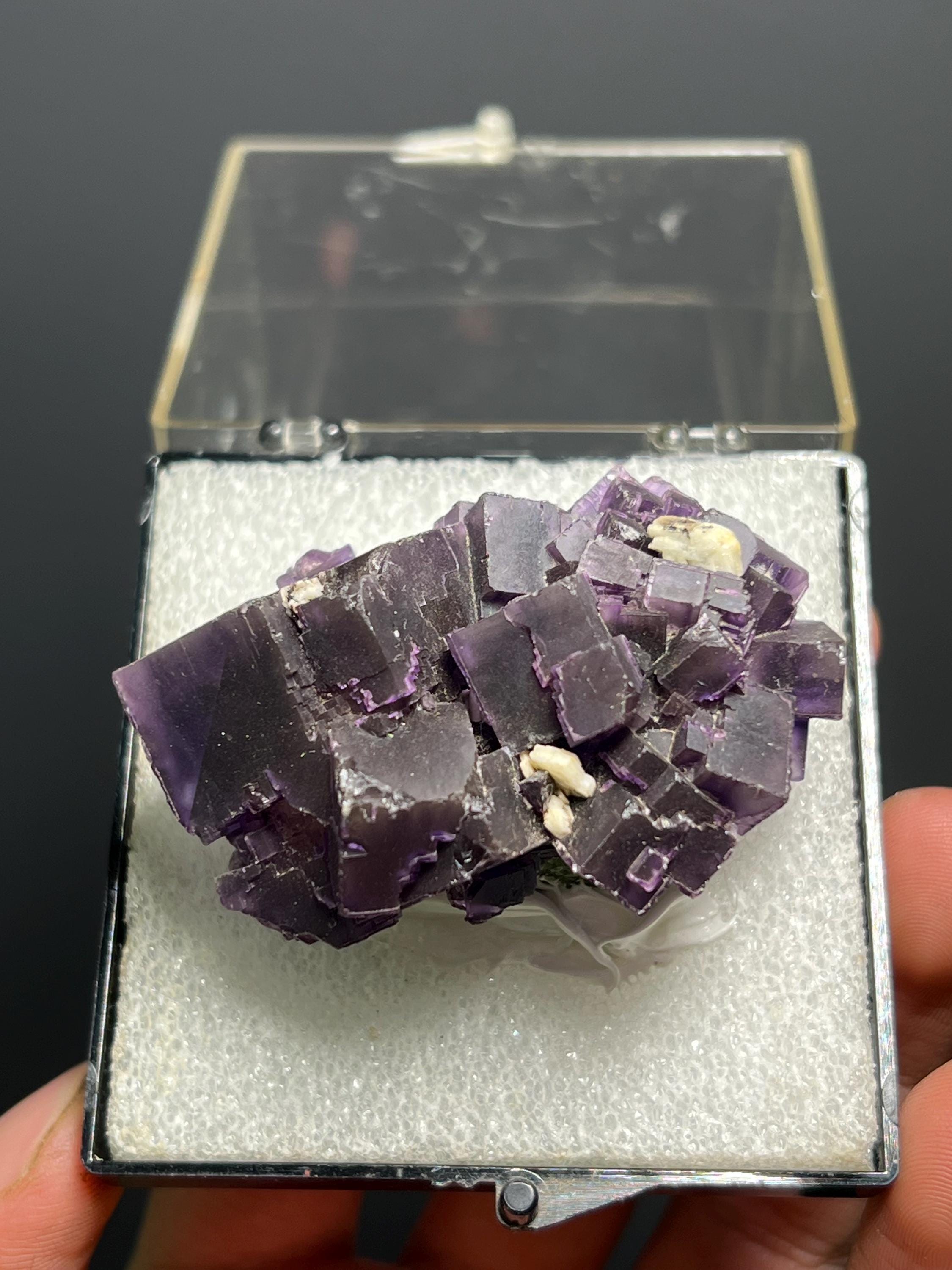 Beautiful Purple Fluorite Specimen - Crystal Gemstone AE 