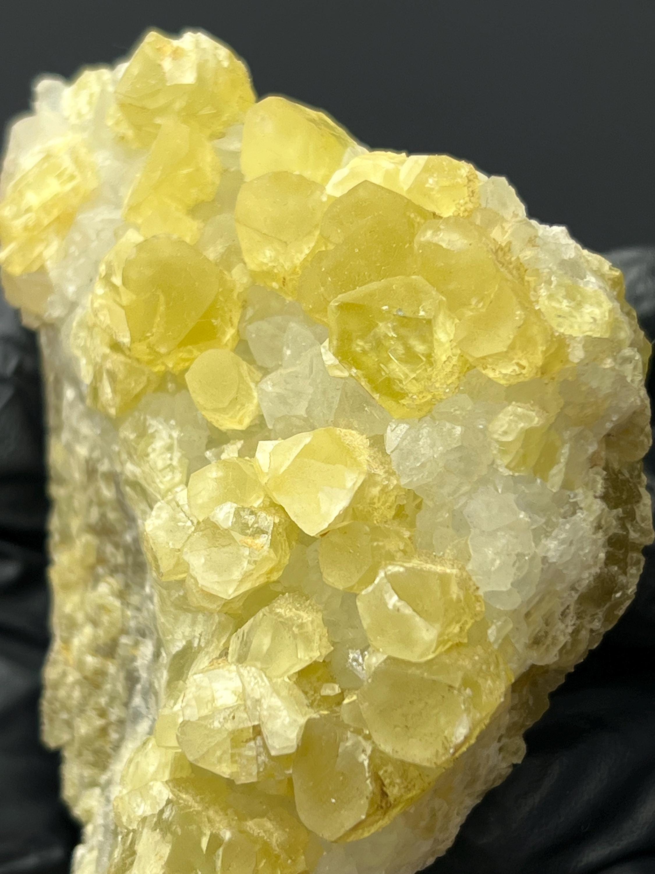 Special Yellow Crystal Calcite - Crystal Gemstone AE 