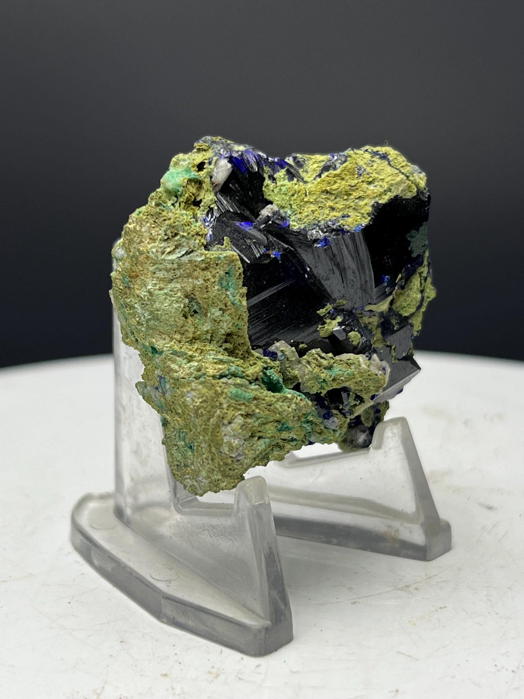 Double Sided Very Special High Grade Azurite With Malachite Specimen - Crystal Gemstone AE 