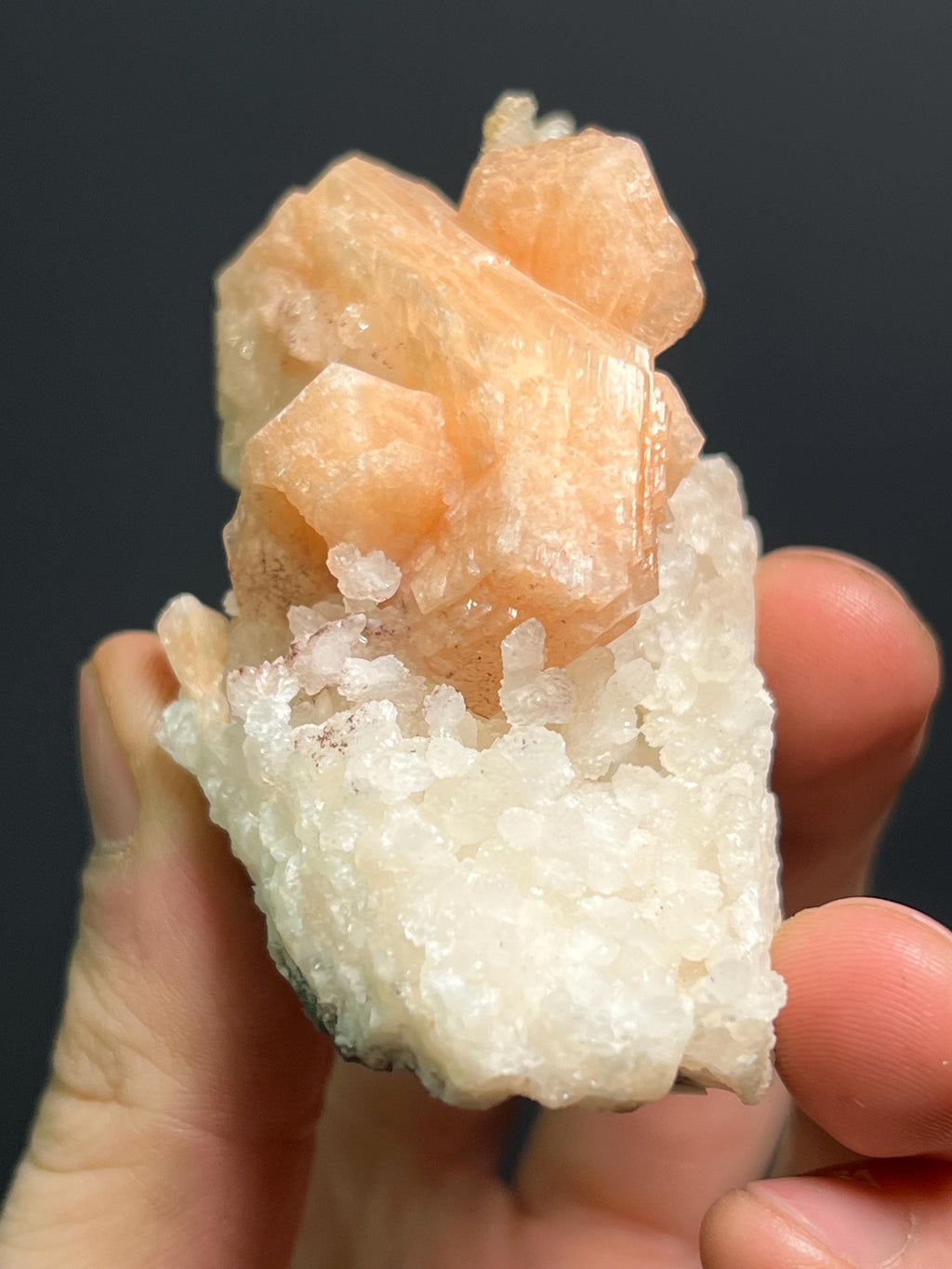 Stilbite With Chalcedony Specimen - Crystal Gemstone AE 
