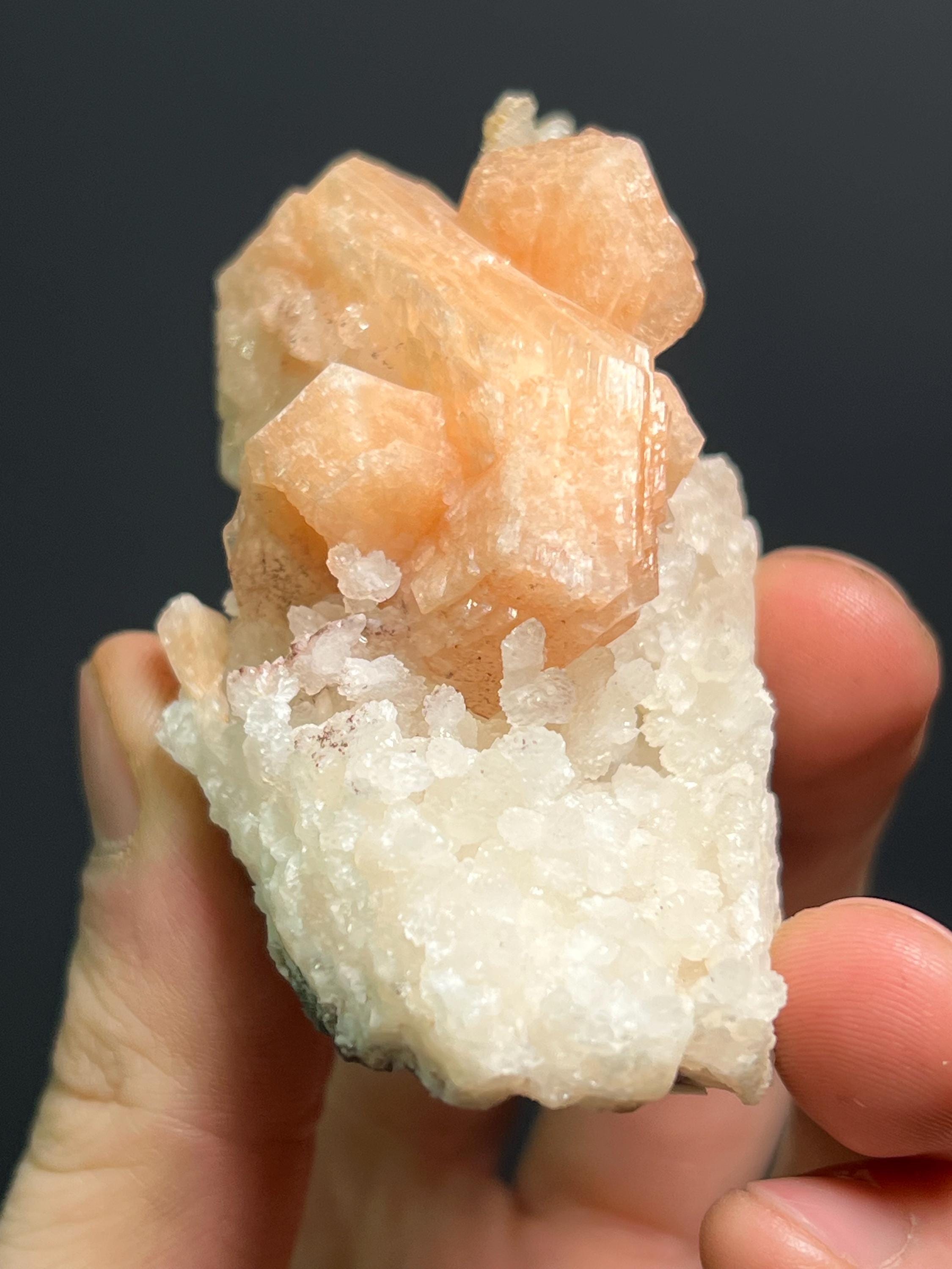 Stilbite With Chalcedony Specimen - Crystal Gemstone AE 