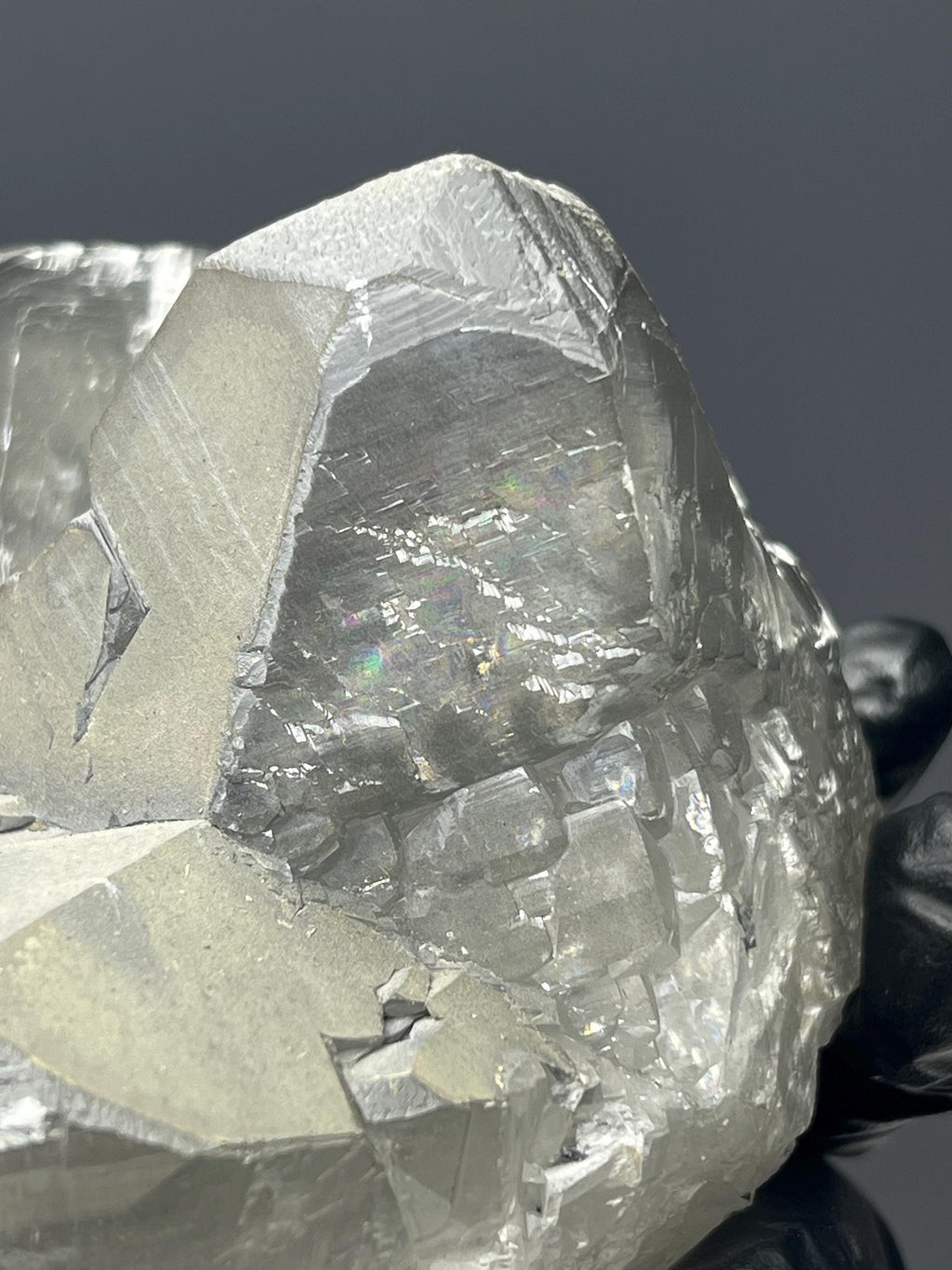 Pyrite Alloy Gray Crystal Calcite - Crystal Gemstone AE 
