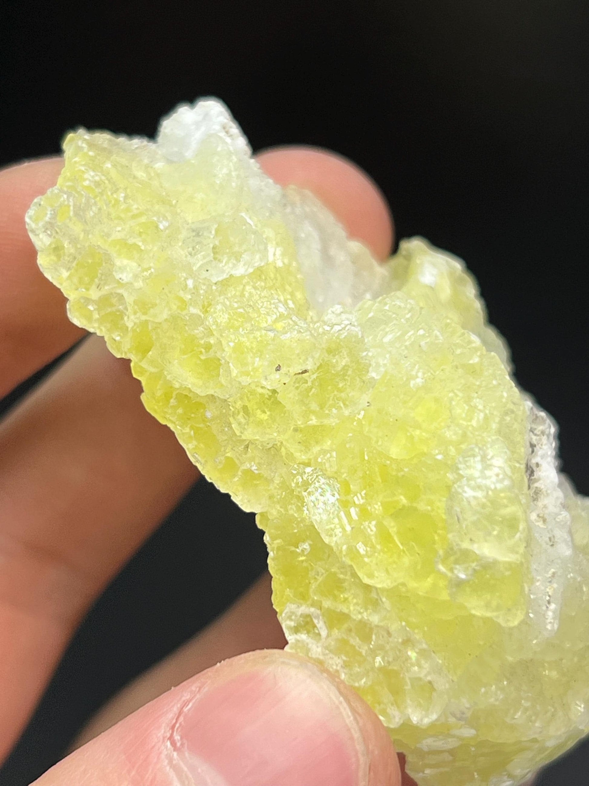 Yellow Brucite Specimen - Crystal Gemstone AE 