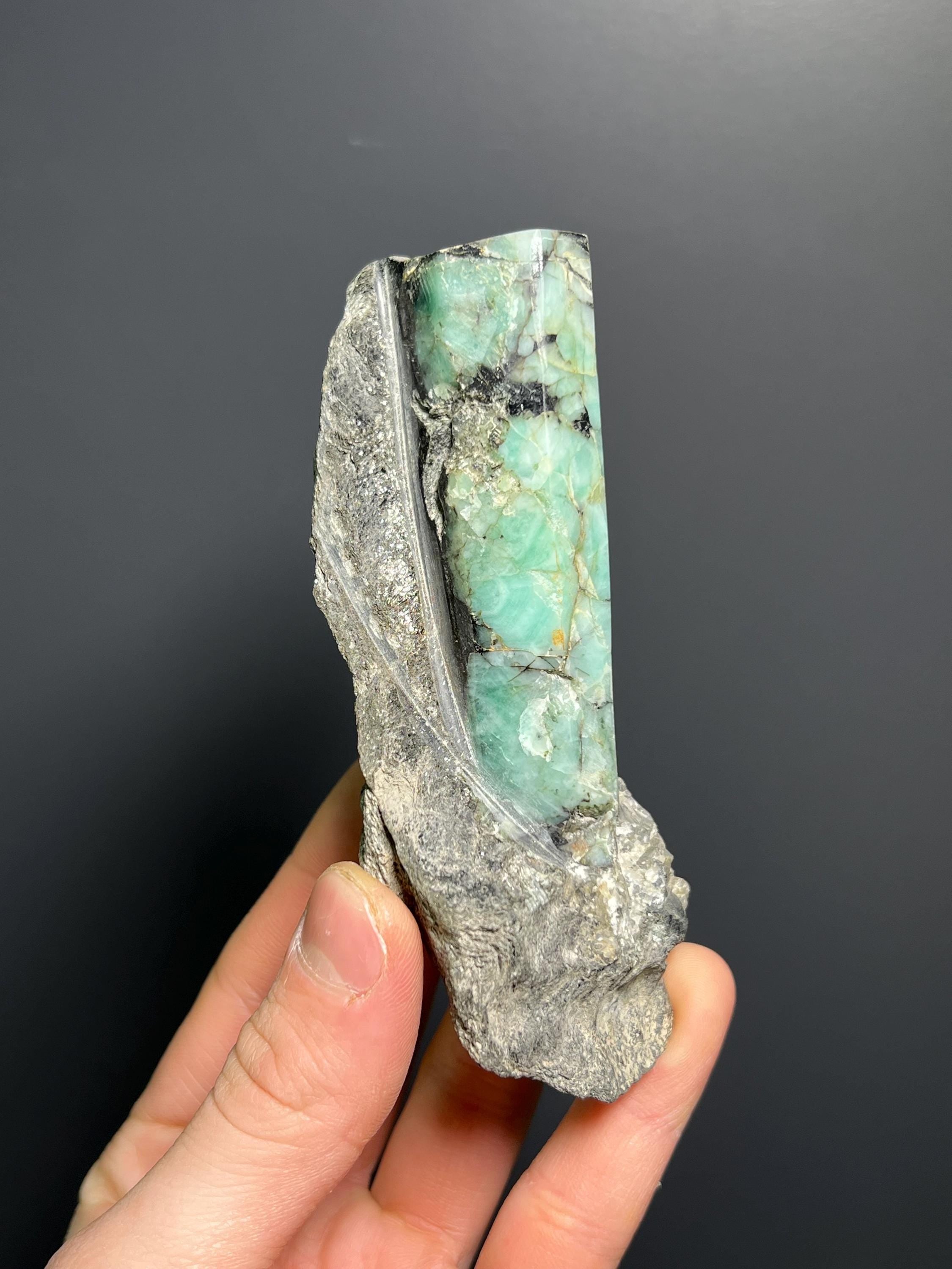 Emerald On Matrix Specimen, 270gram - Crystal Gemstone AE 