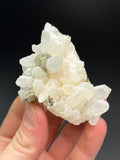 Pyrite And Calcite On Crystal Quartz - Crystal Gemstone AE 